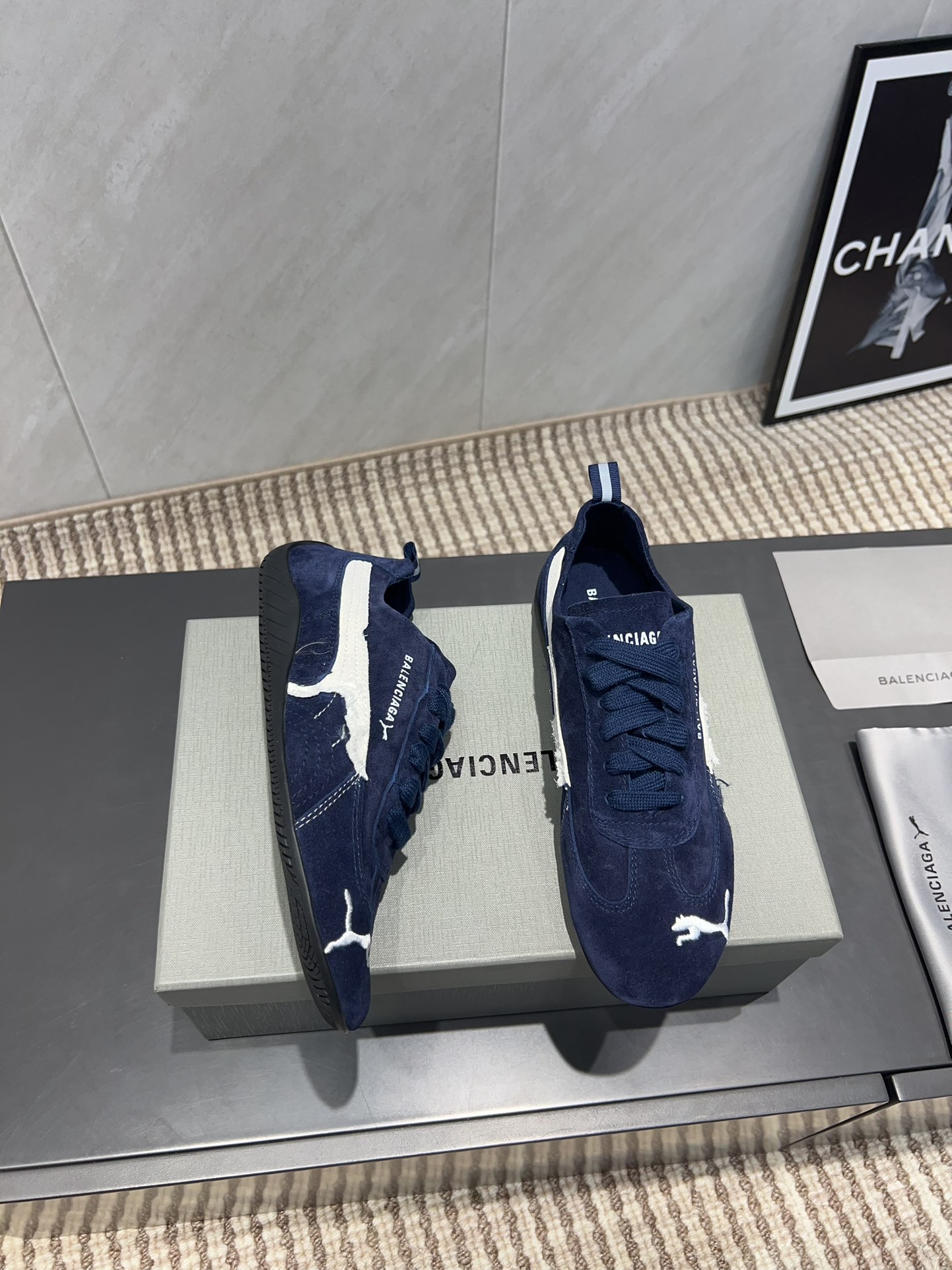 balenciaga スニーカー レディーススーパーコピー カジュアルシューズ PUMAとコラボ 運動 ブルー_7