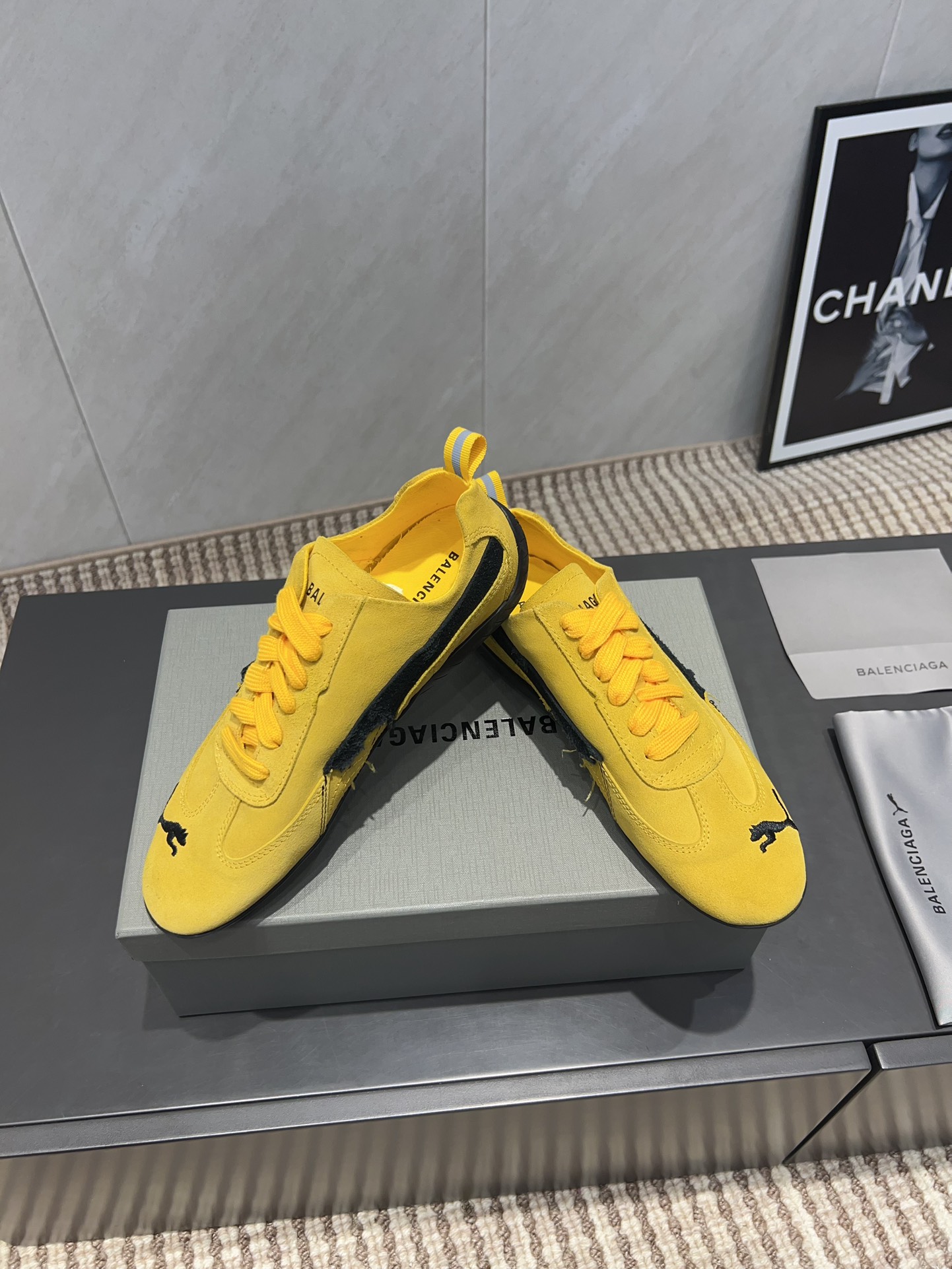 balenciaga スニーカー 安い偽物 カジュアルシューズ PUMAとコラボ 運動 イエロー_4