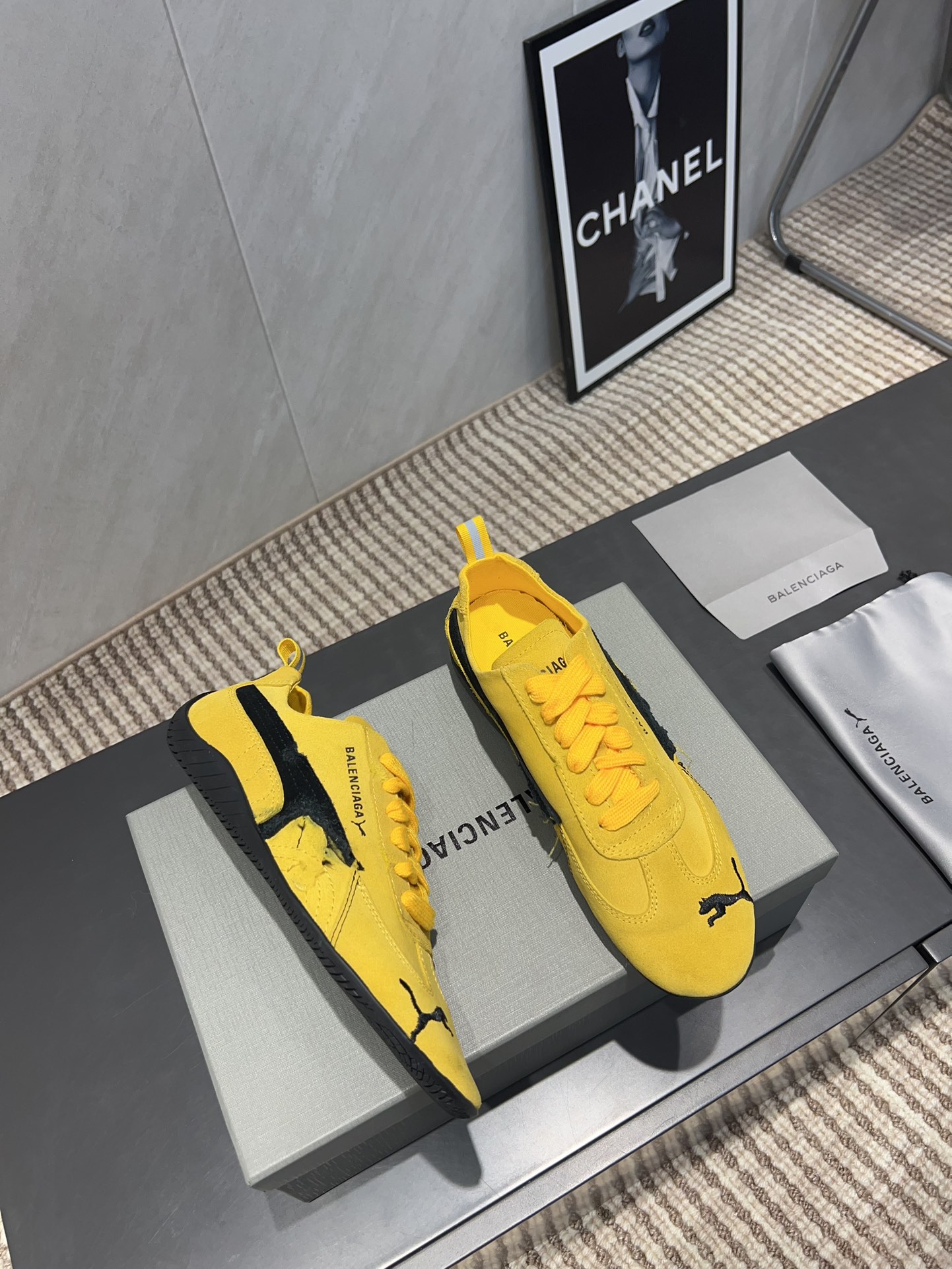 balenciaga スニーカー 安い偽物 カジュアルシューズ PUMAとコラボ 運動 イエロー_7