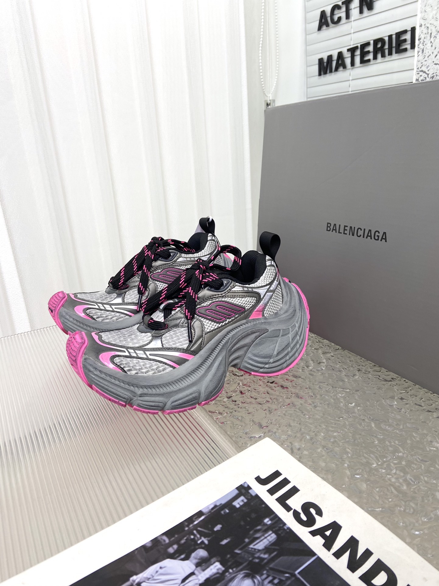 balenciaga トラック シューズスーパーコピー カジュアル 軽量 シューズ ランニング 男女兼用 ローズレッド_3