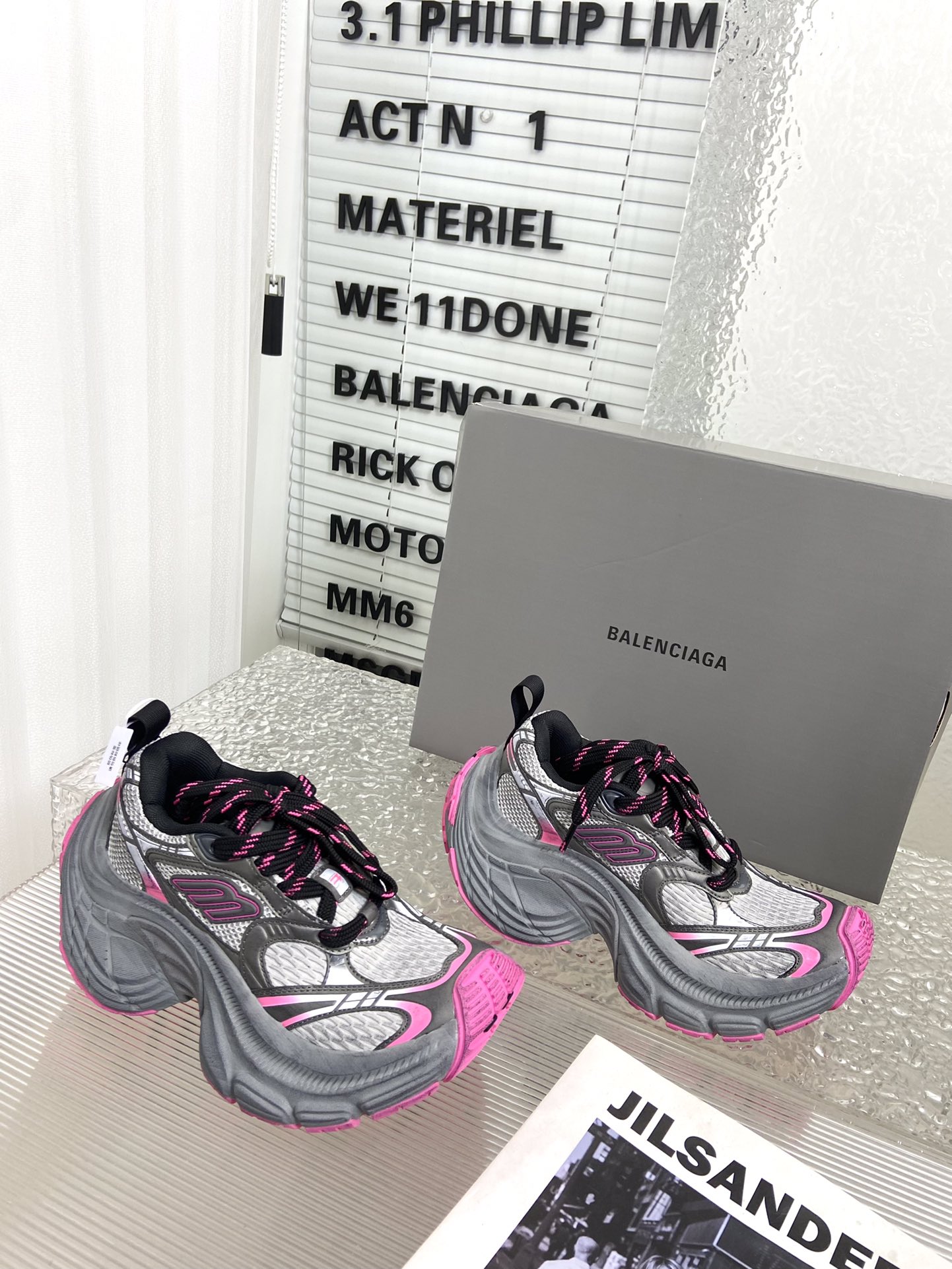 balenciaga トラック シューズスーパーコピー カジュアル 軽量 シューズ ランニング 男女兼用 ローズレッド_5