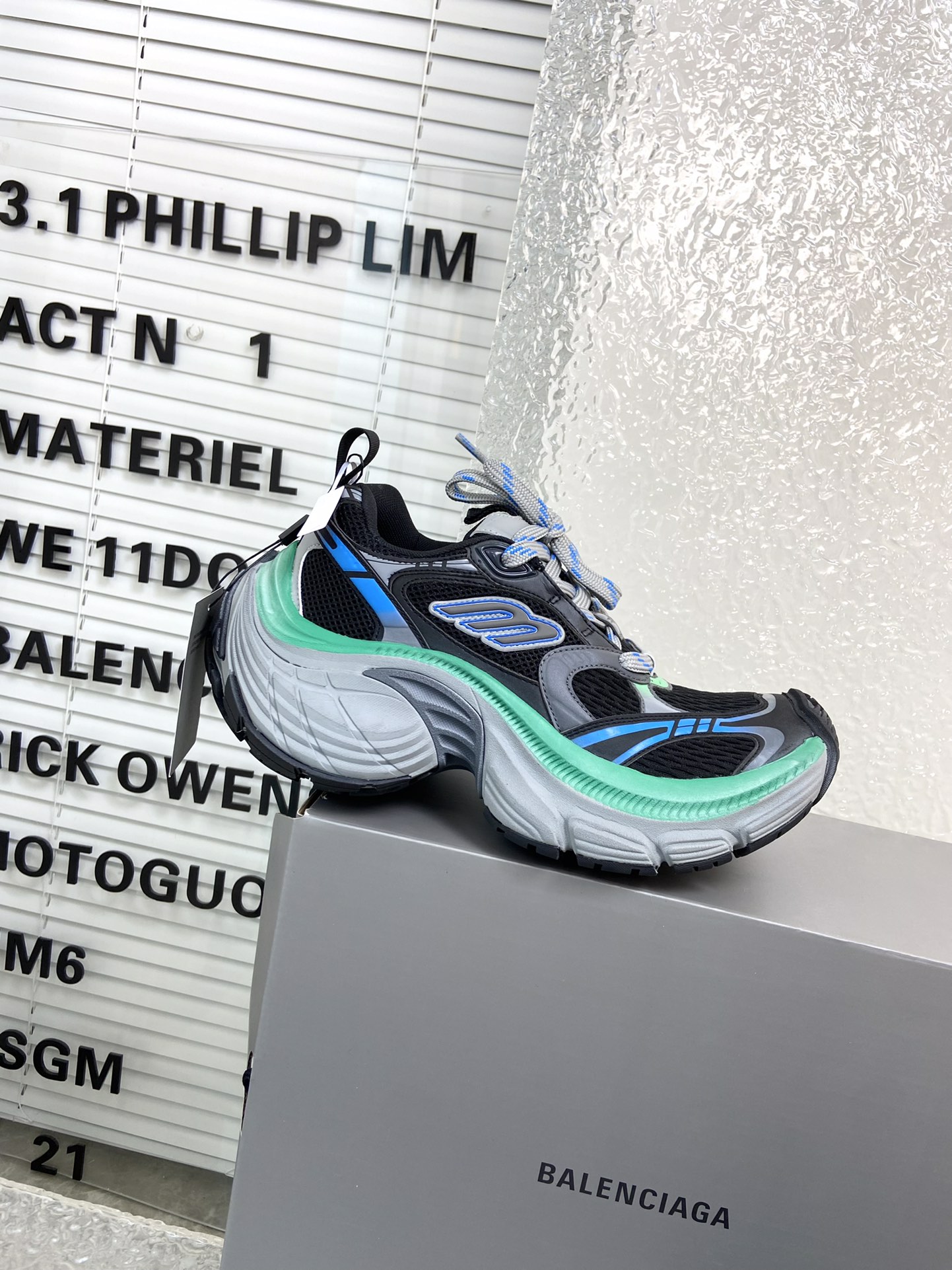 balenciaga メンズ スニーカー偽物 カジュアル 軽量 シューズ ランニング 男女兼用 グリーン_5