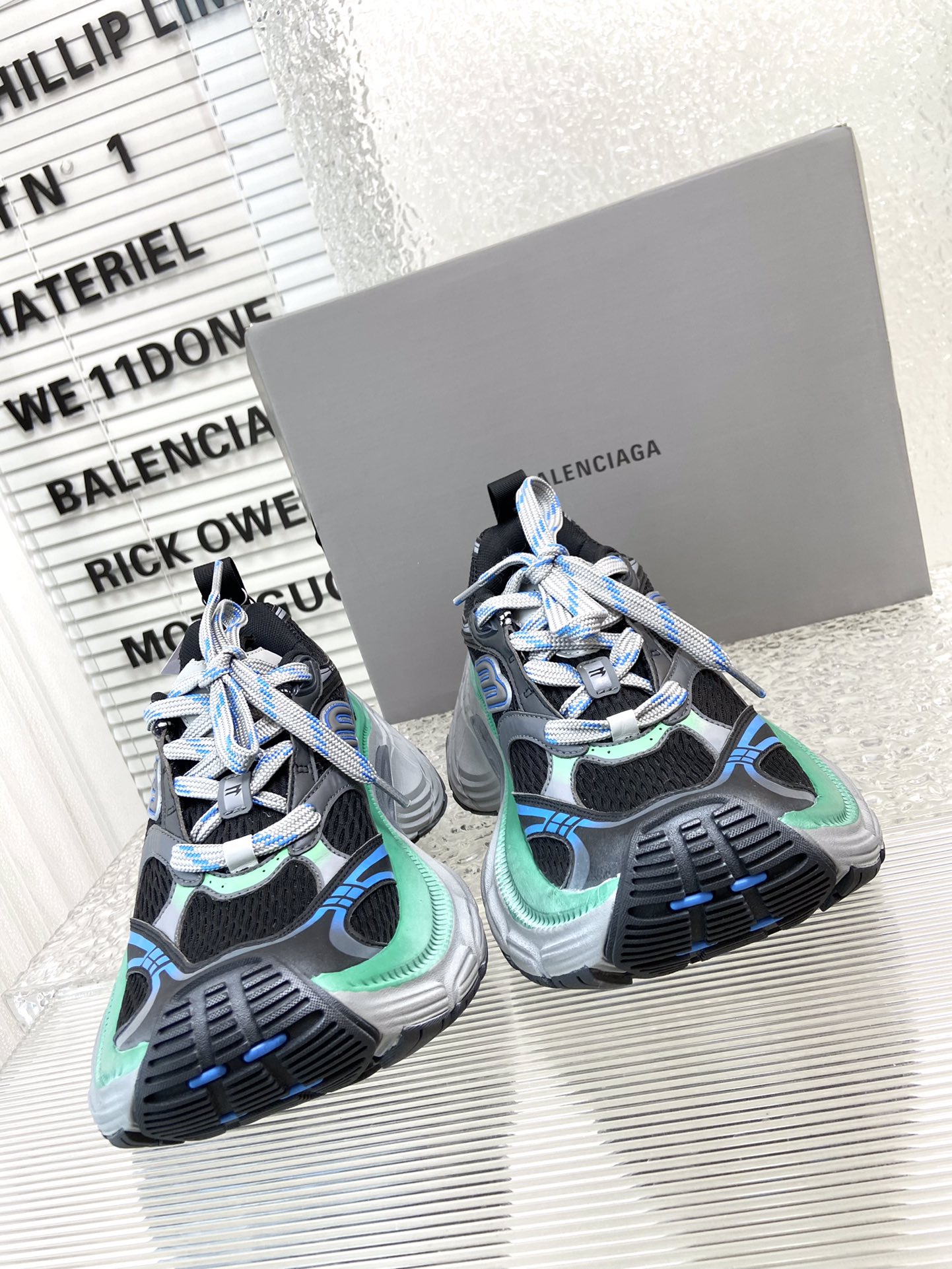 balenciaga メンズ スニーカー偽物 カジュアル 軽量 シューズ ランニング 男女兼用 グリーン_6