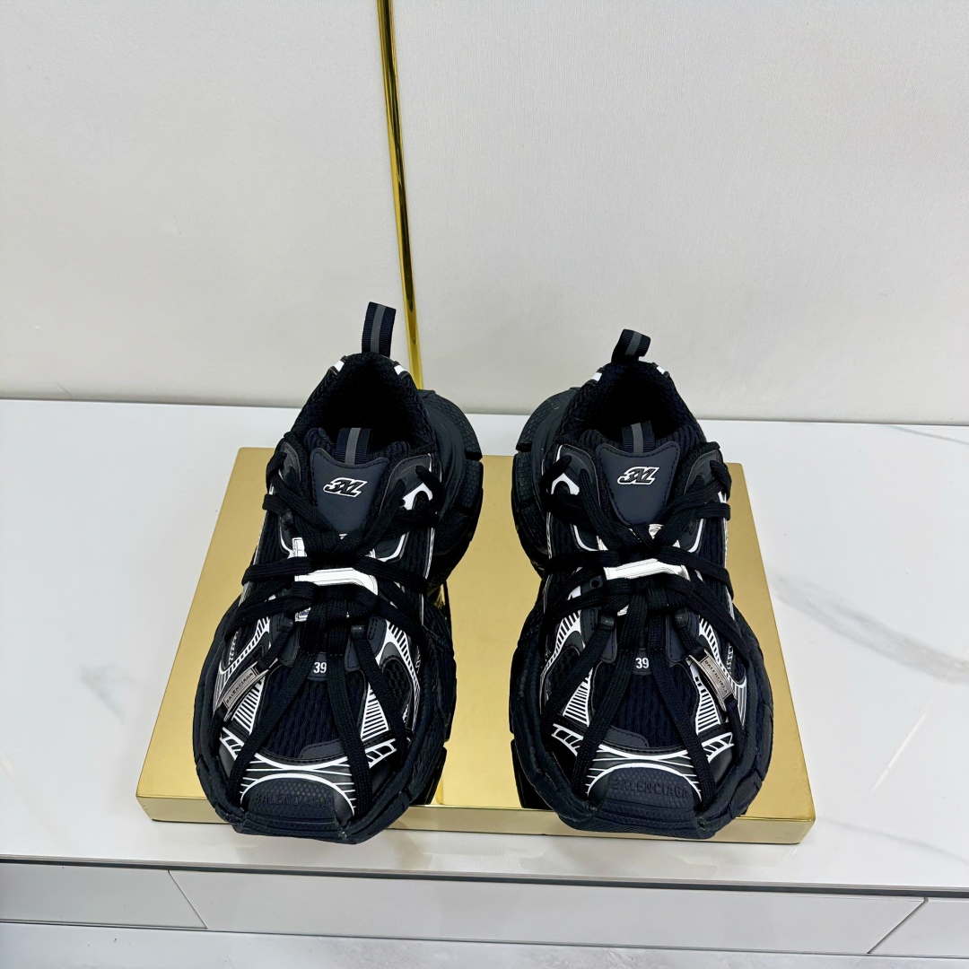 お得品‼バレンシアガ レザー シューズスーパーコピー 通気性いい スニーカー 運動 ランニング ブラック_6