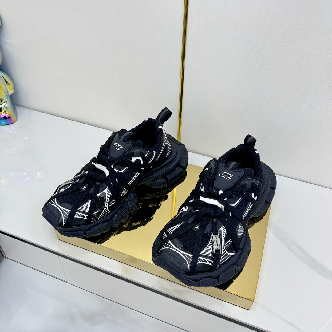 お得品‼バレンシアガ レザー シューズスーパーコピー 通気性いい スニーカー 運動 ランニング ブラック_7