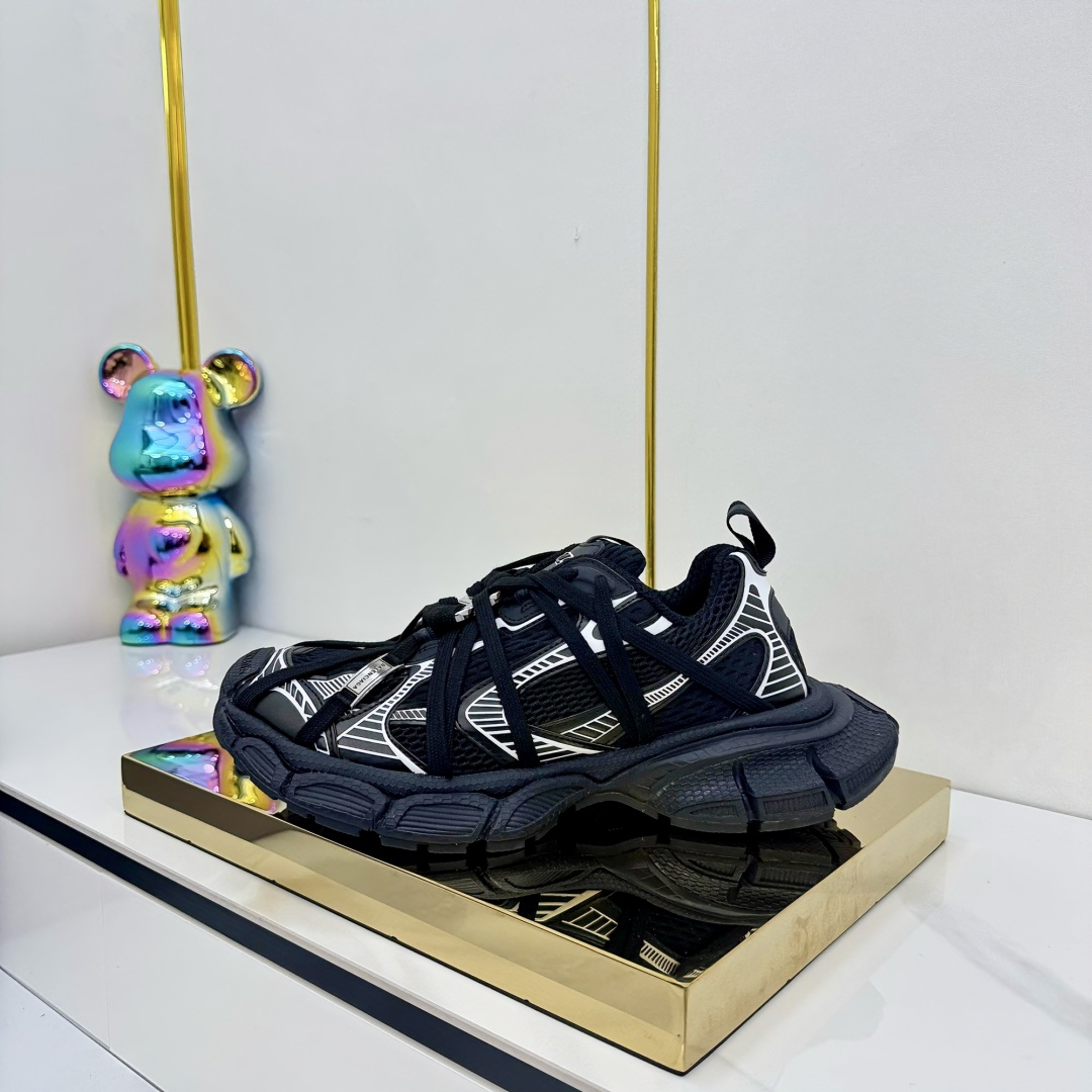 お得品‼バレンシアガ レザー シューズスーパーコピー 通気性いい スニーカー 運動 ランニング ブラック_8
