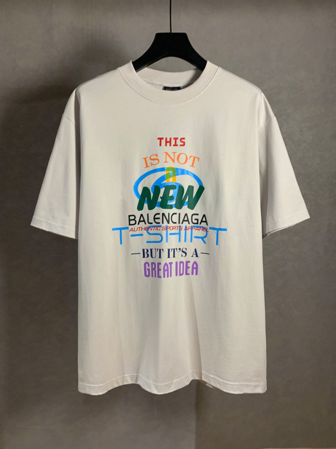 高品質 バレンシアガtシャツメンズ激安通販 男女兼用 純綿 トップス 短袖 プリント ホワイト_1