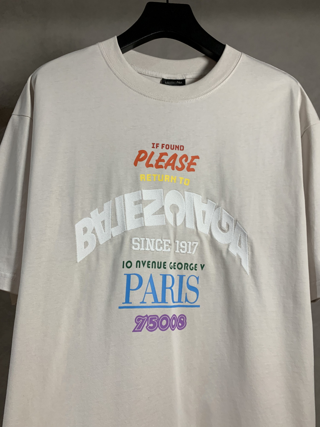 バレンシアガtシャツ 偽物 見分け方コピー ゆったり 男女兼用 純綿 トップス 短袖 プリント ホワイト_5