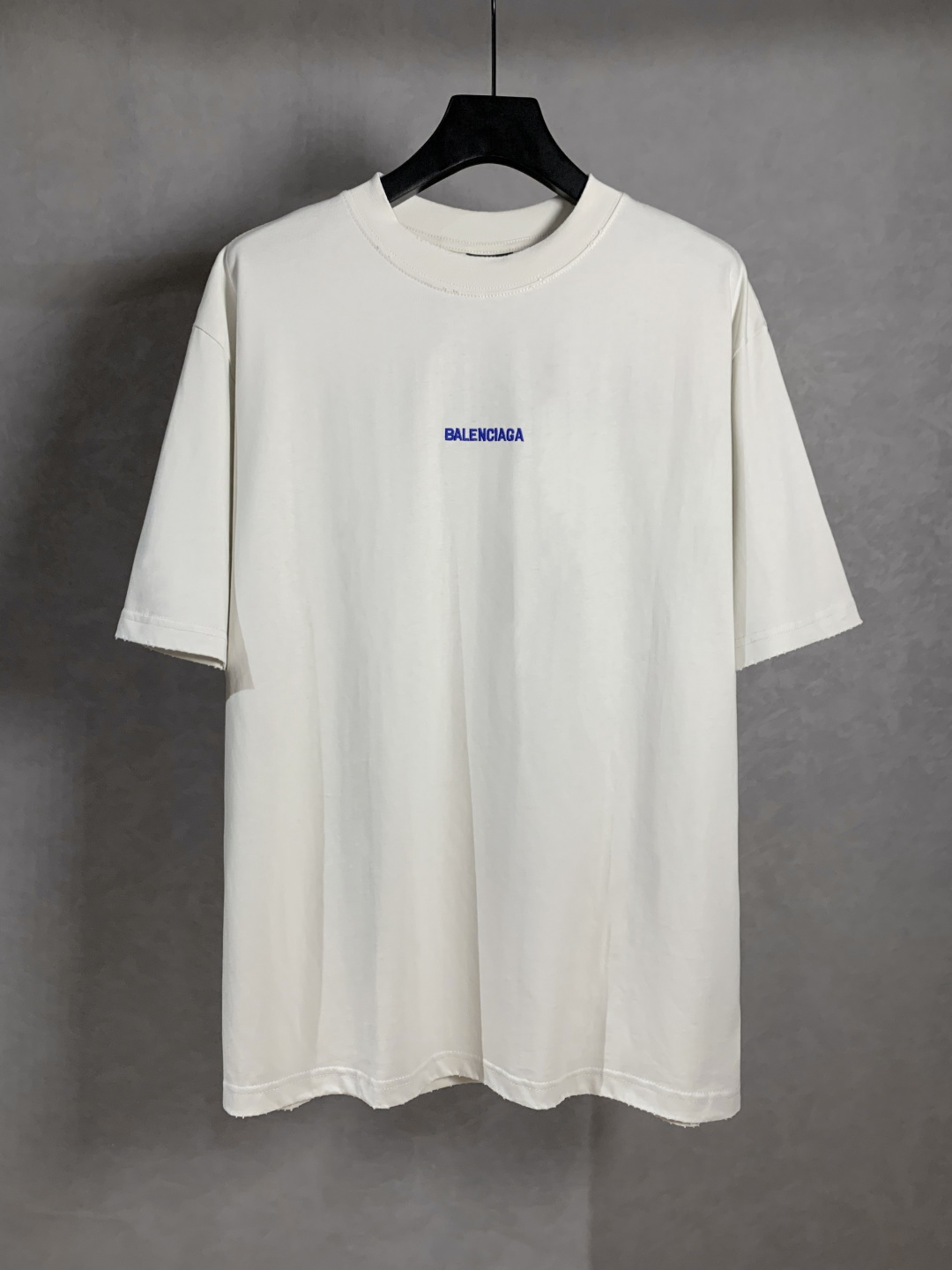 バレンシアガtシャツサイズ感コピー ゆったり 男女兼用 柔らかい 純綿 トップス 短袖 ロゴプリント ホワイト_1
