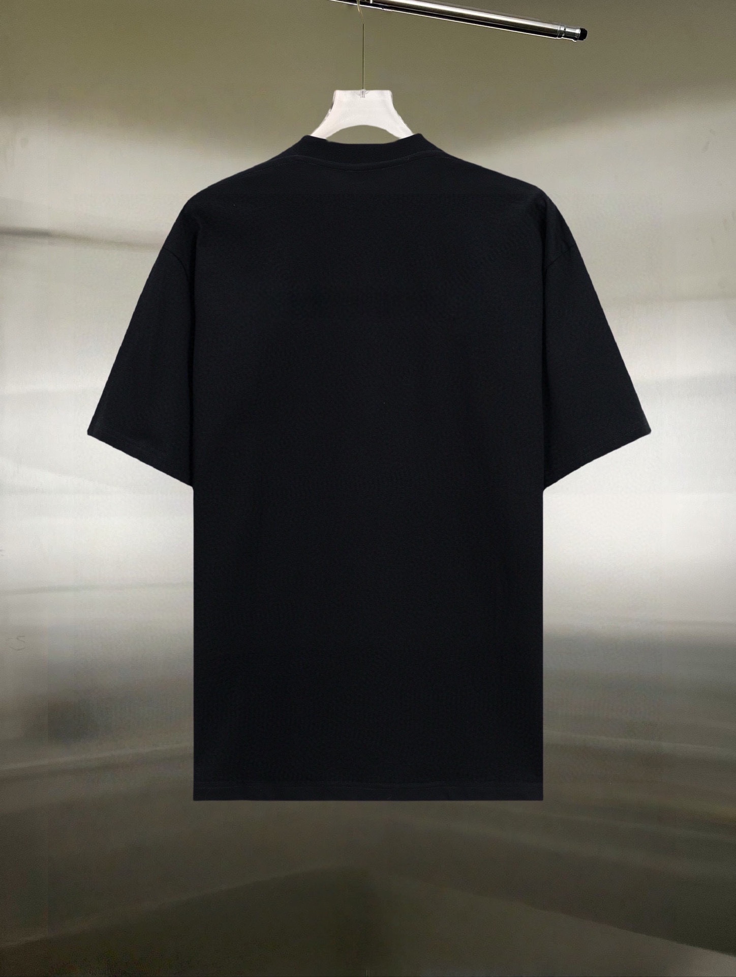 バレンシアガtシャツメルカリスーパーコピー ゆったり 純綿 トップス 短袖 プリント 男女兼用 ブラック_2