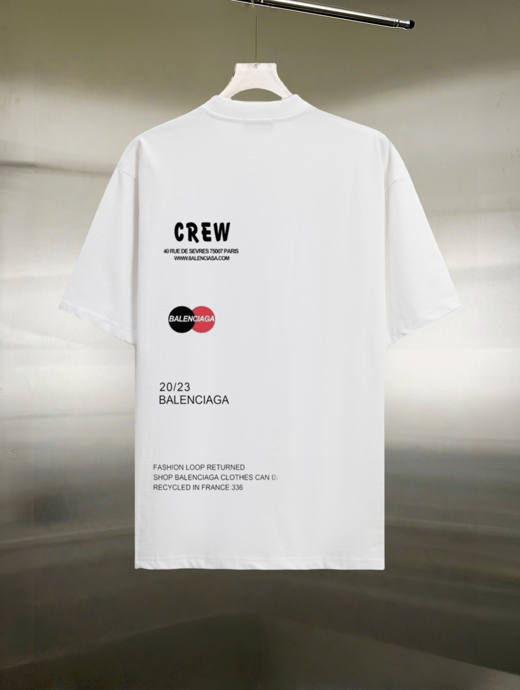 春の新作 バレンシアガtシャツ コーデスーパーコピー 純綿 トップス 短袖 プリント 男女兼用 ホワイト_2