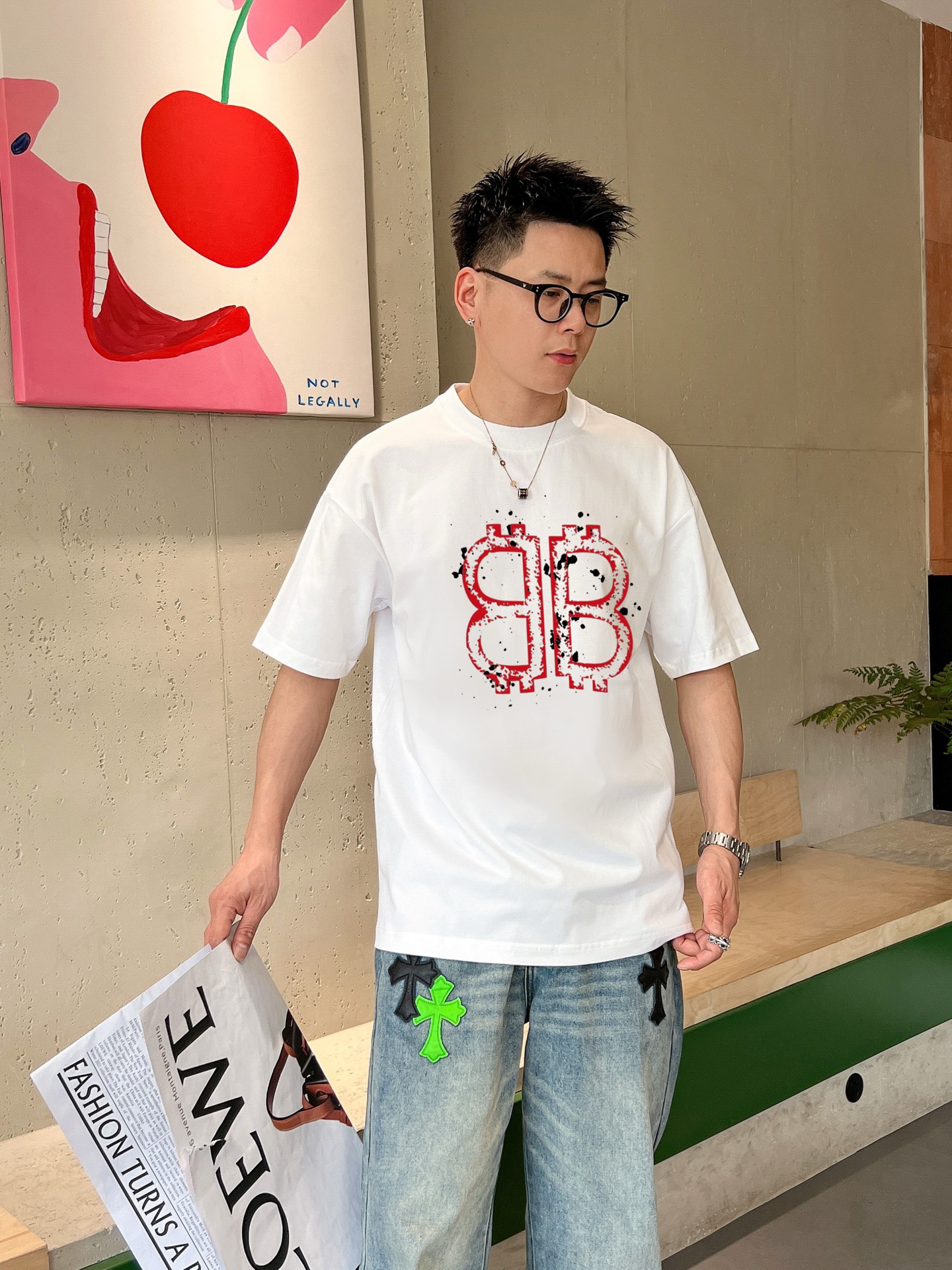 人気流行品 バレンシアガ tシャツ 半袖コピー ゆったり トップス 100％綿 ホワイト_8