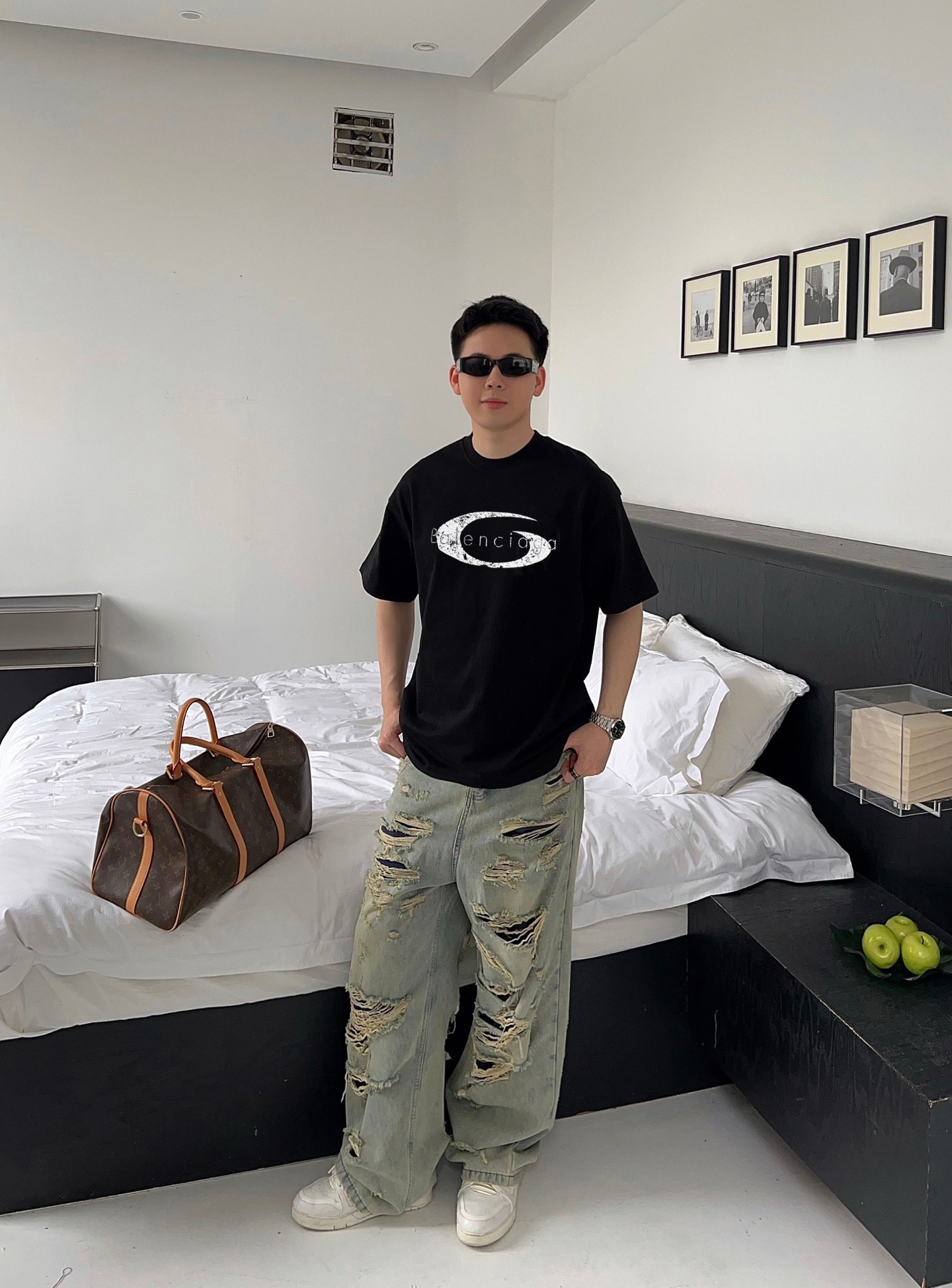 バレンシアガ tシャツ wearＮ級品 ゆったり 上質商品 トップス 100％綿 ブラック_8