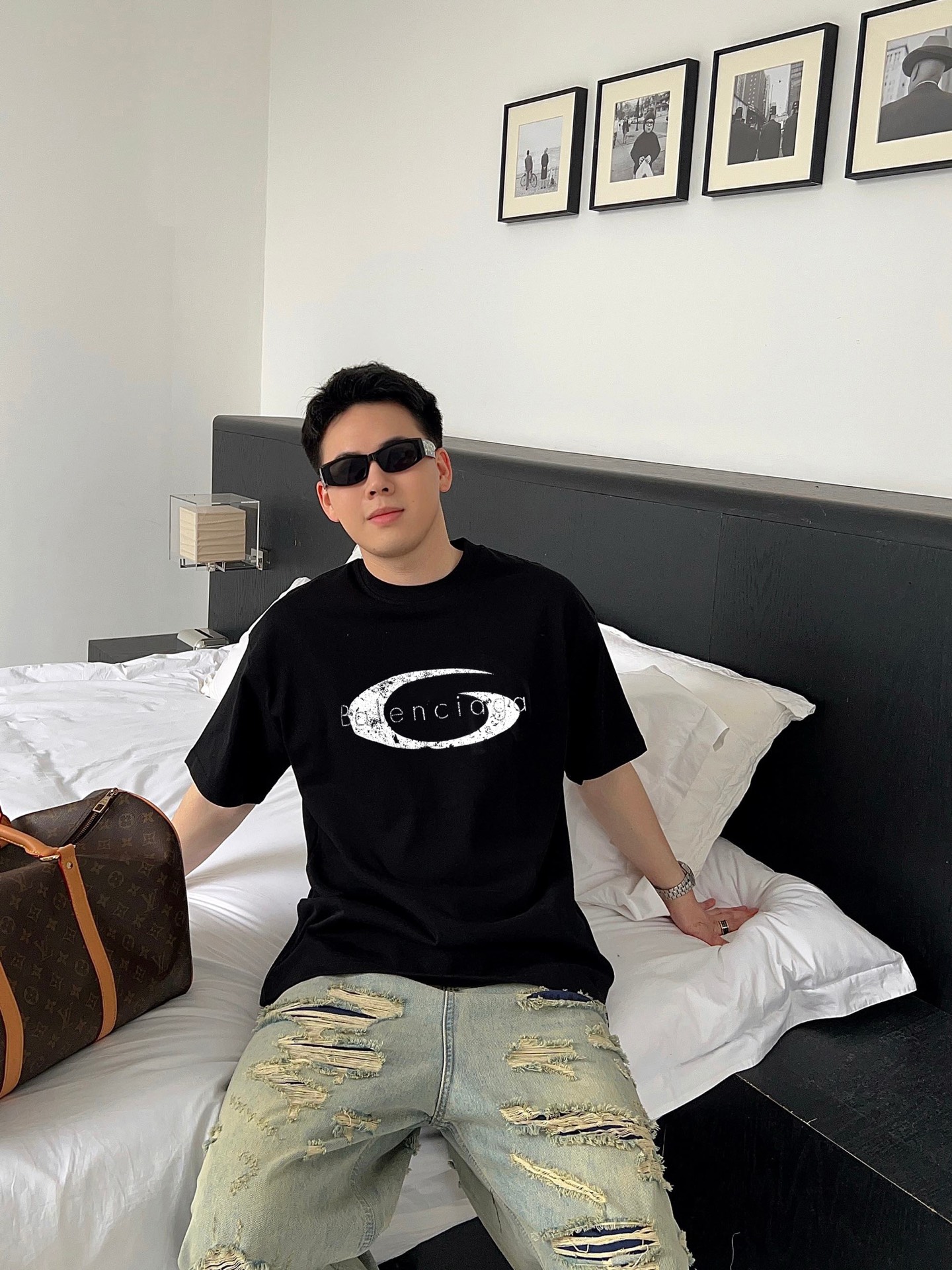 バレンシアガ tシャツ wearＮ級品 ゆったり 上質商品 トップス 100％綿 ブラック_9