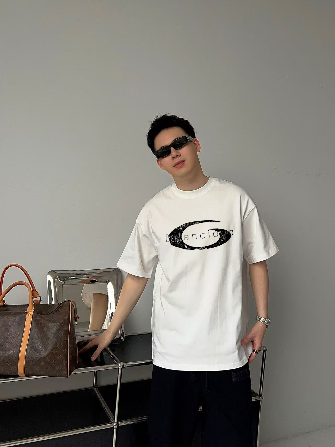 爆買い バレンシアガ ウールシャツスーパーコピー ゆったり Ｔシャツ トップス 100％綿 ホワイト_4