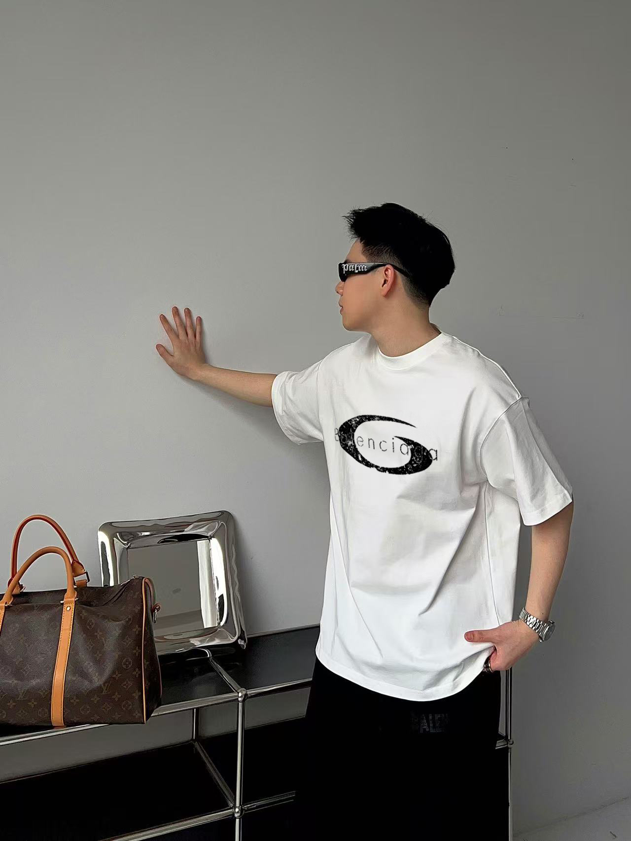 爆買い バレンシアガ ウールシャツスーパーコピー ゆったり Ｔシャツ トップス 100％綿 ホワイト_5