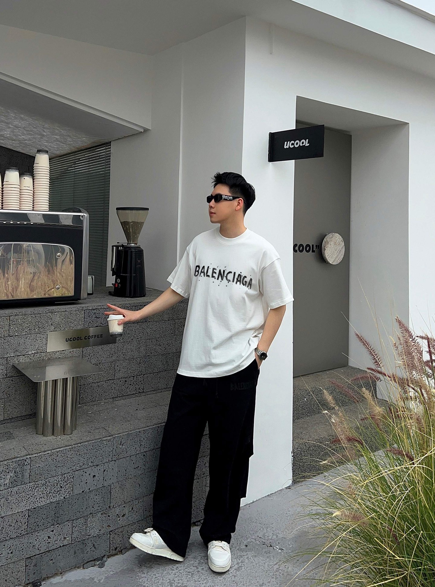 メンズ バレンシアガ tシャツ 公式偽物 ゆったり 高品質 トップス 全綿 ホワイト_4