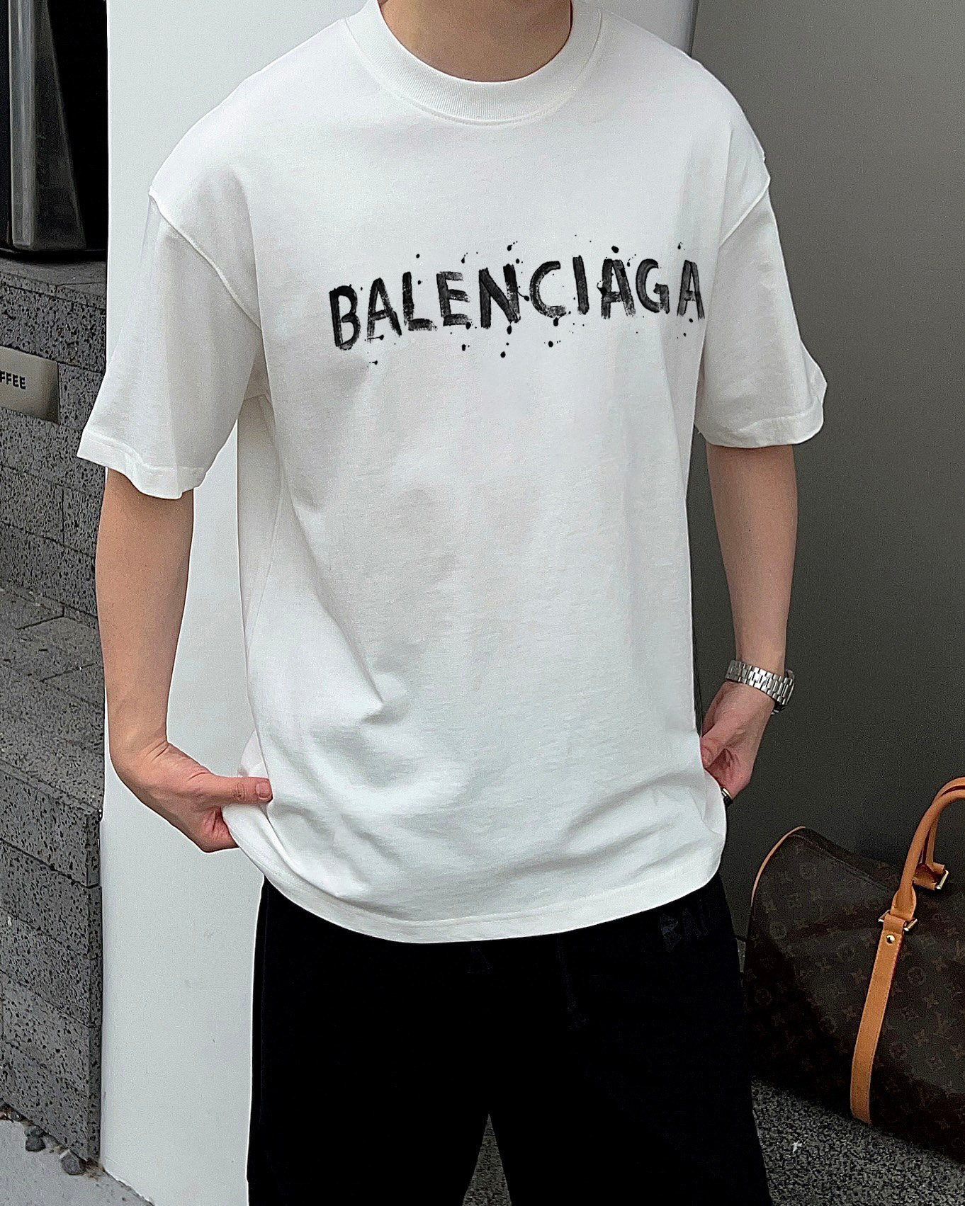 メンズ バレンシアガ tシャツ 公式偽物 ゆったり 高品質 トップス 全綿 ホワイト_6