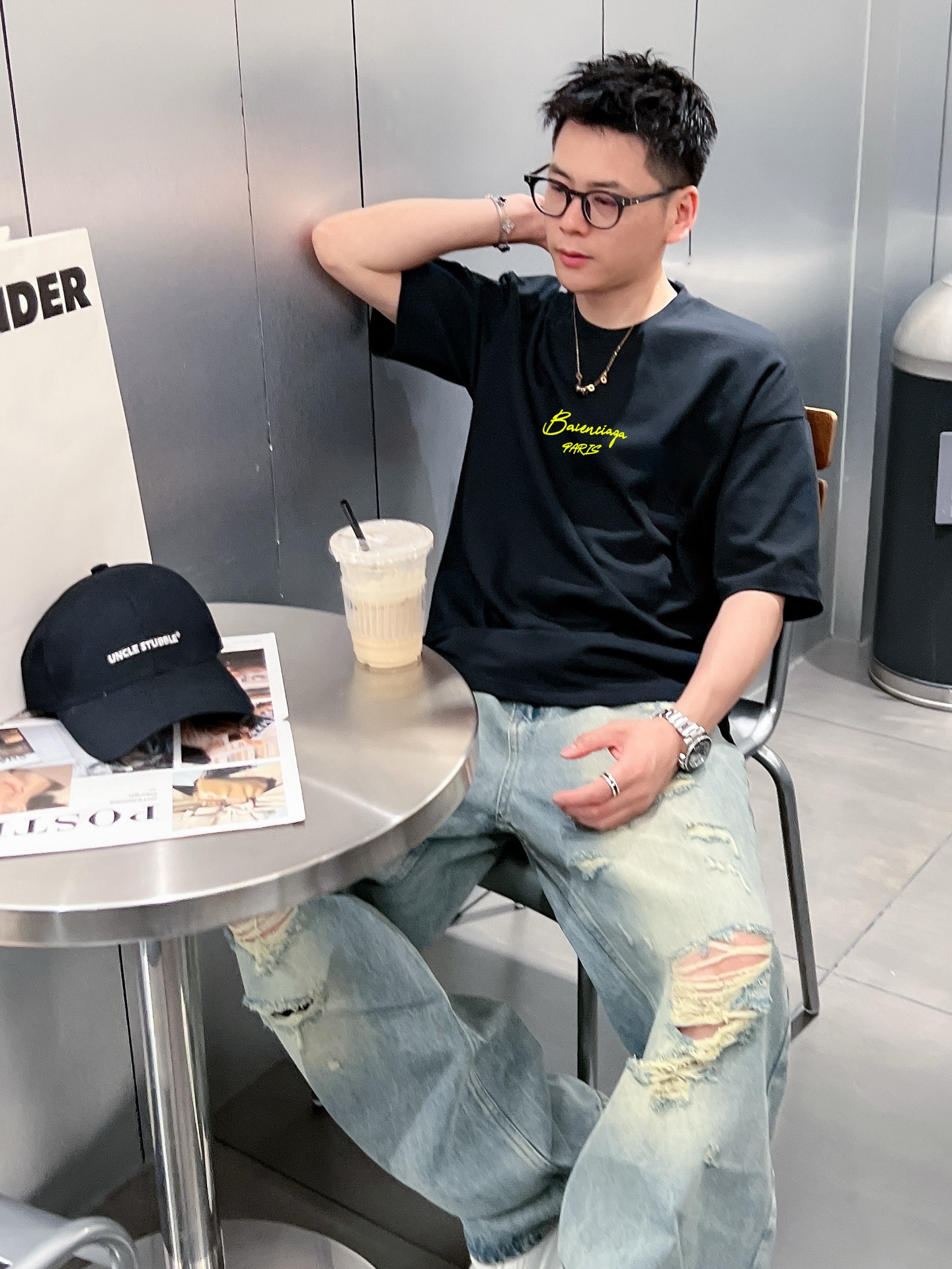 大人気でお買い得なバレンシアガ tシャツ 生地偽物 ゆったり 無地 トップス 全綿 ブラック_7