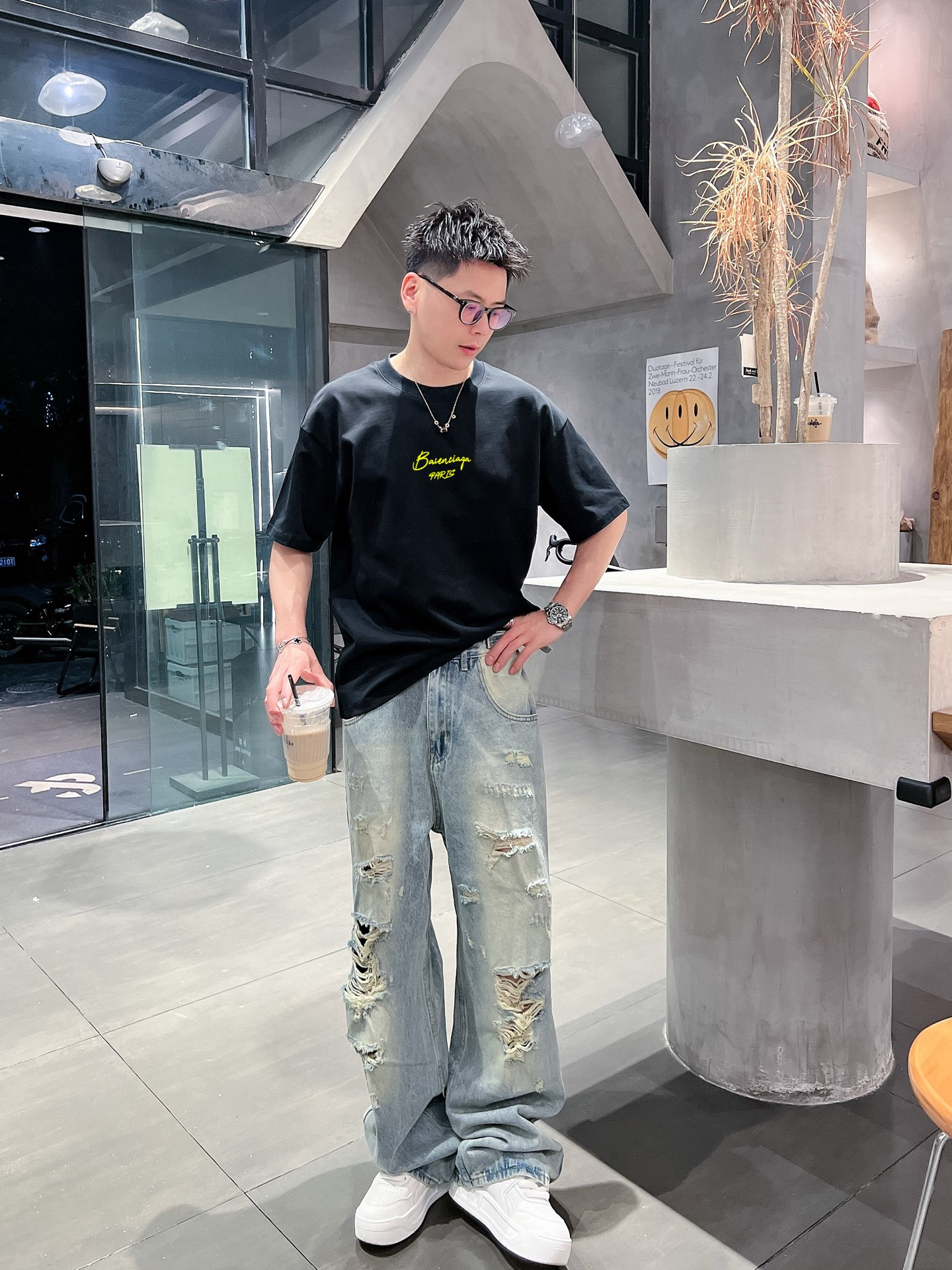 大人気でお買い得なバレンシアガ tシャツ 生地偽物 ゆったり 無地 トップス 全綿 ブラック_9