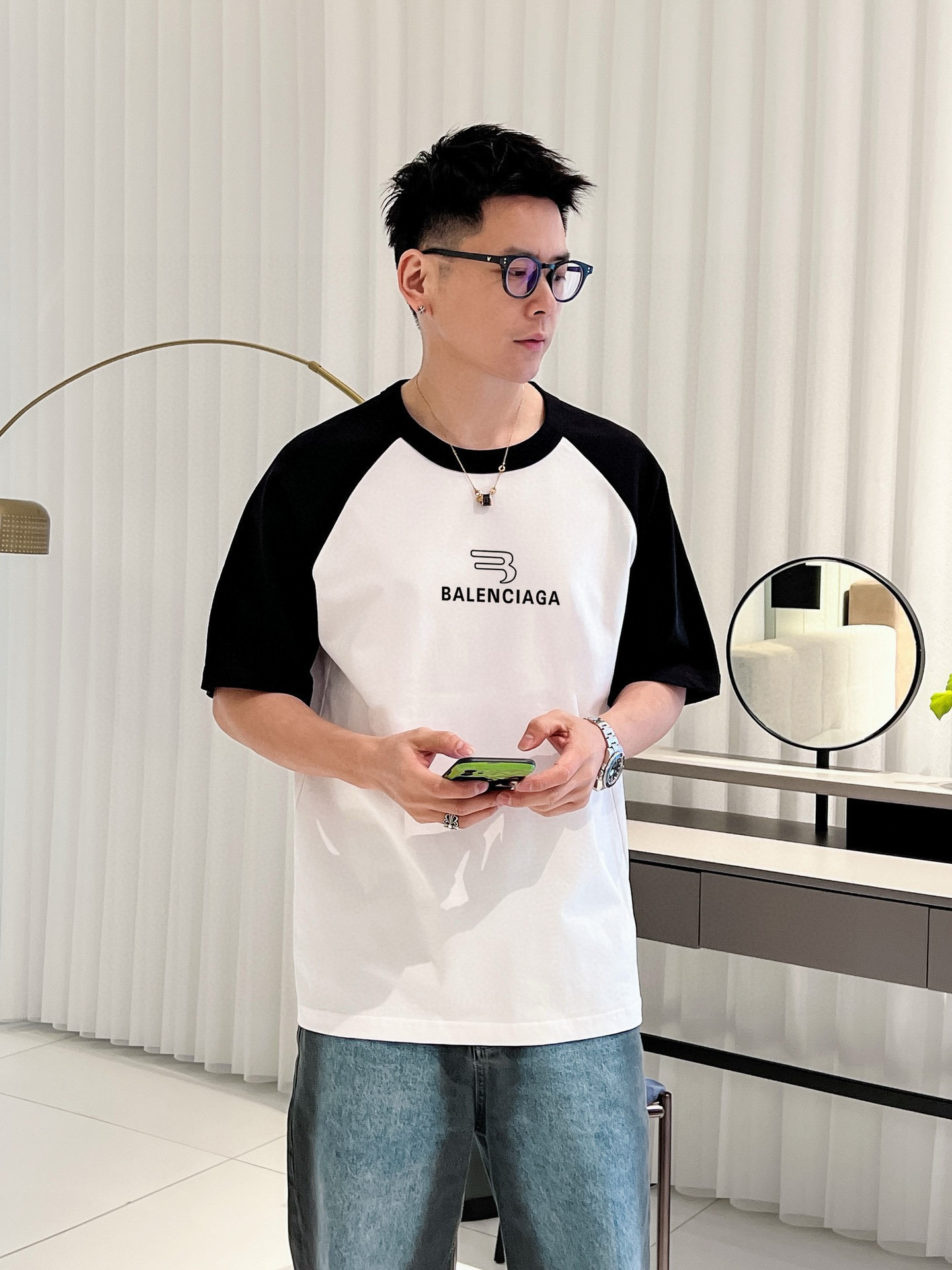 バレンシアガ tシャツ激安スーパーコピー ゆったり 無地 ハンサム トップス 全綿 ホワイト_1