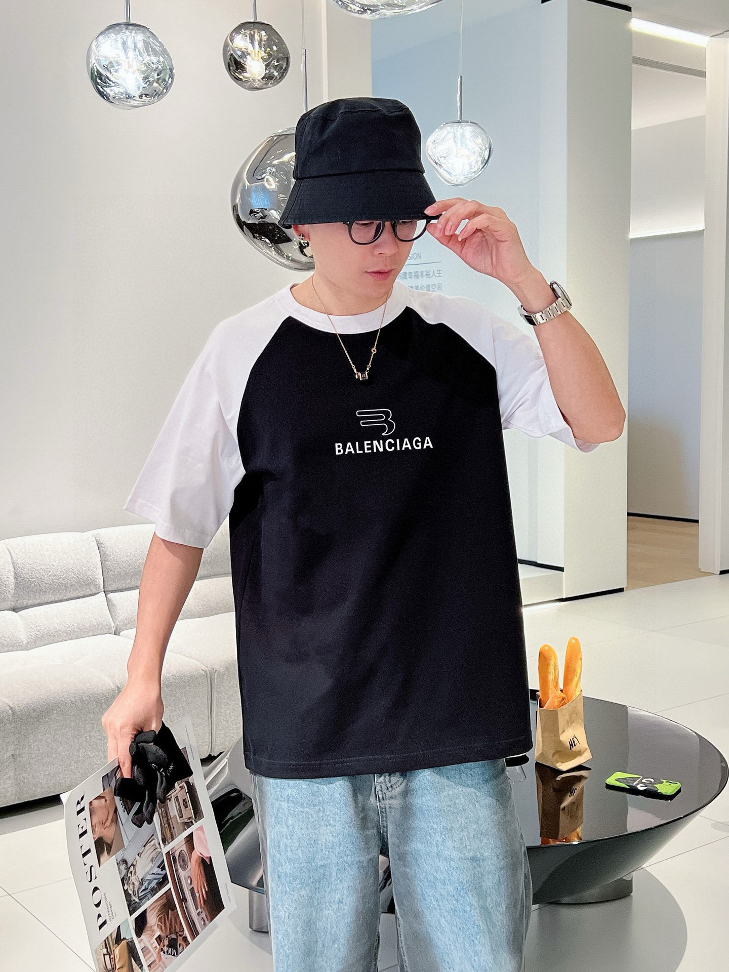 バレンシアガ tシャツ公式Ｎ級品 ゆったり 無地 ハンサム トップス 全綿 ブラック_6