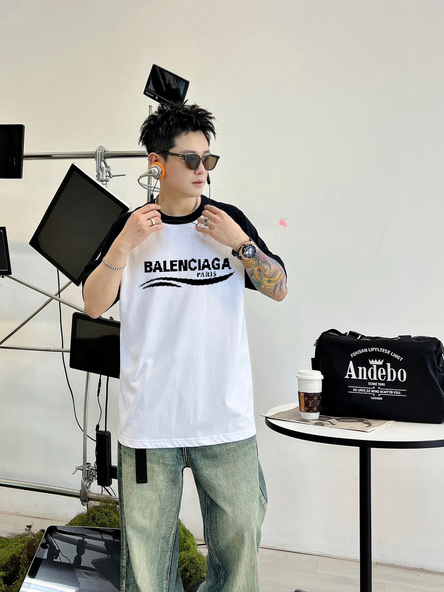 バレンシアガコラボtシャツ偽物 綿100％ ゆったり 無地 ハンサム トップス ホワイト_2