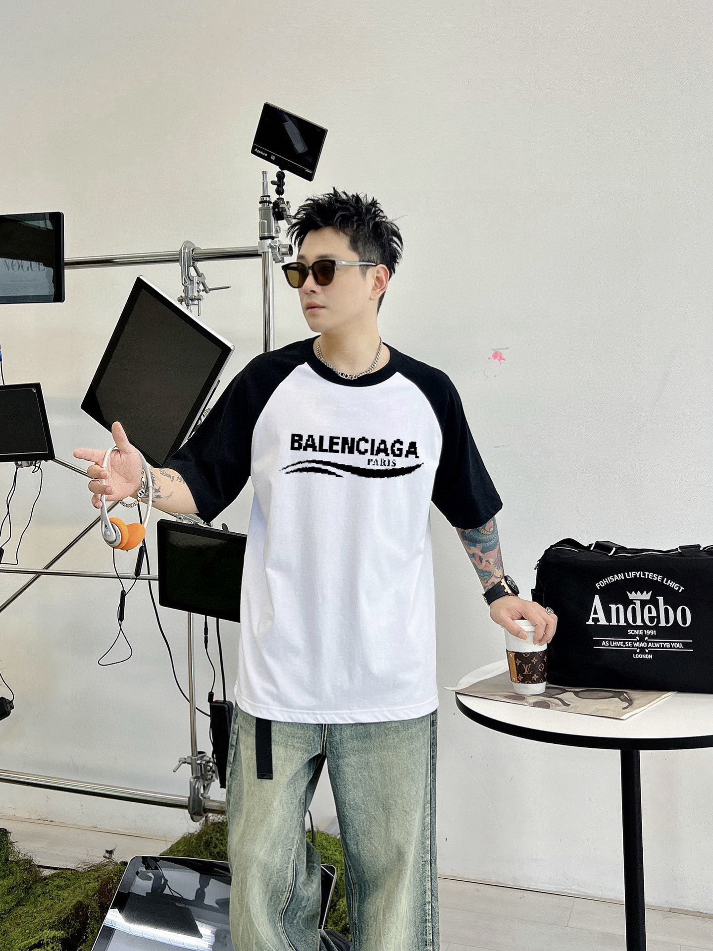バレンシアガコラボtシャツ偽物 綿100％ ゆったり 無地 ハンサム トップス ホワイト_6