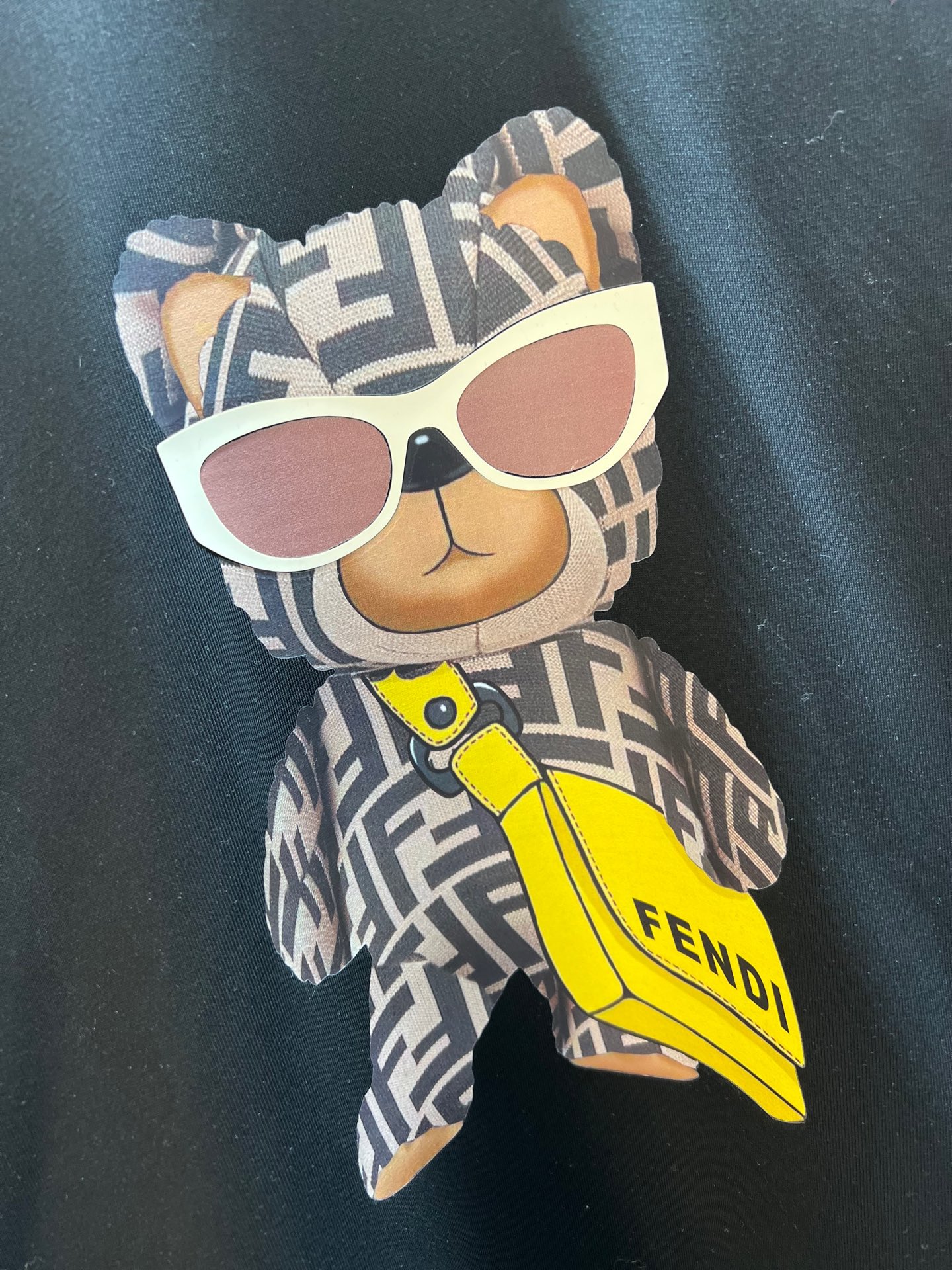 大販売 フェンディ t シャツ偽物 純綿 トップス プリント 人気品 短袖 ブラック_5