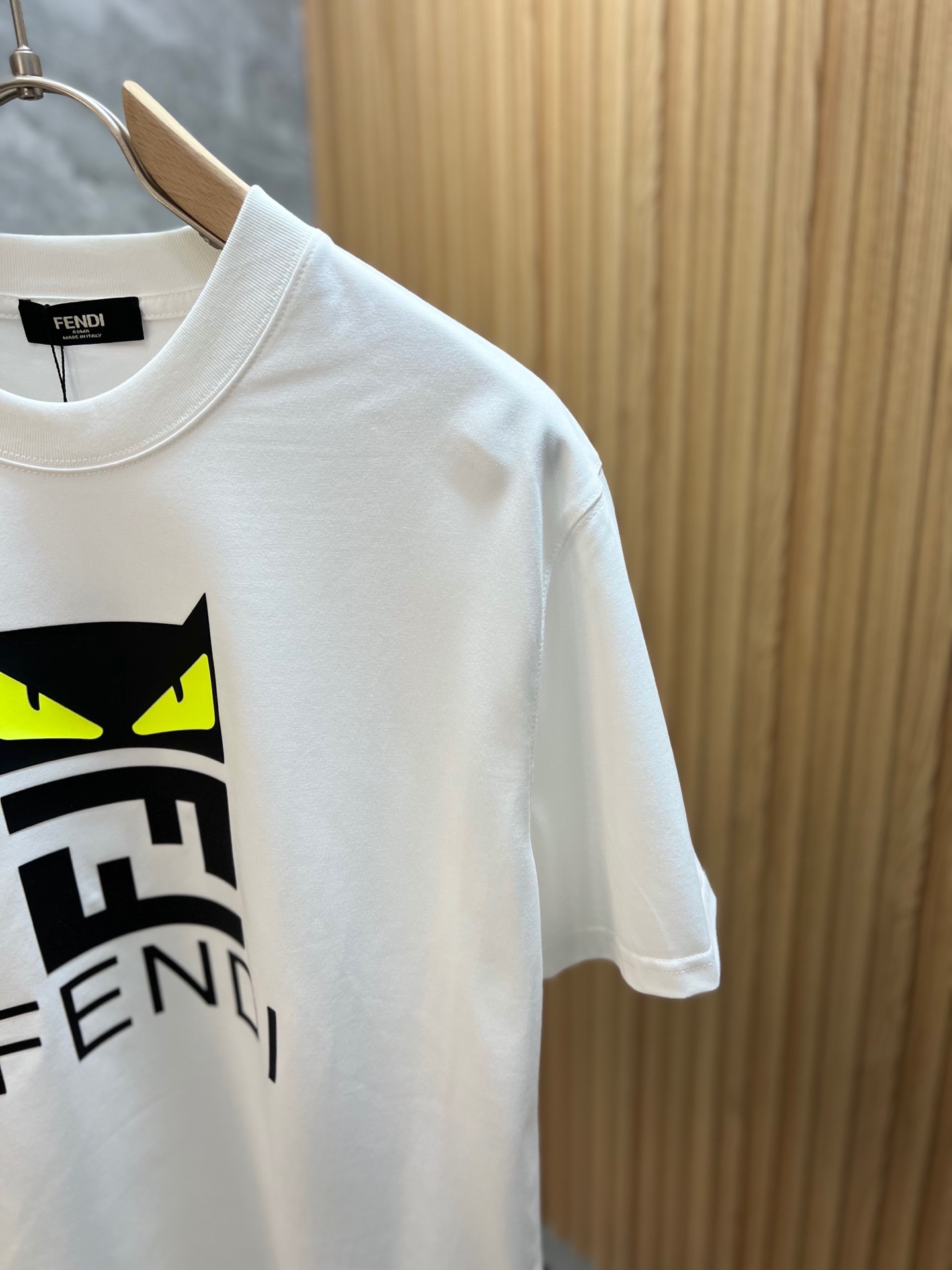 大得価のfendi t シャツ激安通販 純綿 トップス プリント 短袖 シンプル ホワイト_3