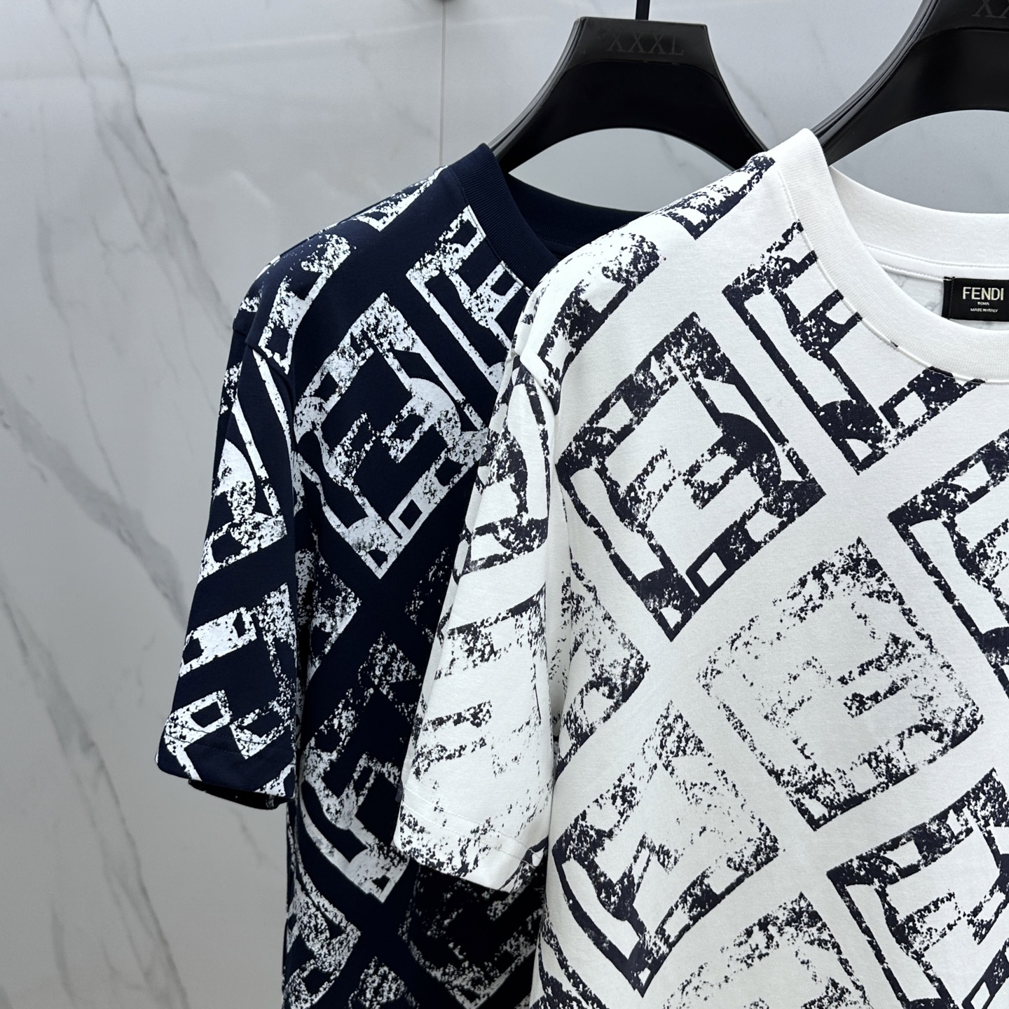 高級感 fendi メンズ t シャツスーパーコピー 純綿 トップス プリント 短袖 ゆったり 男女兼用 ホワイト_5