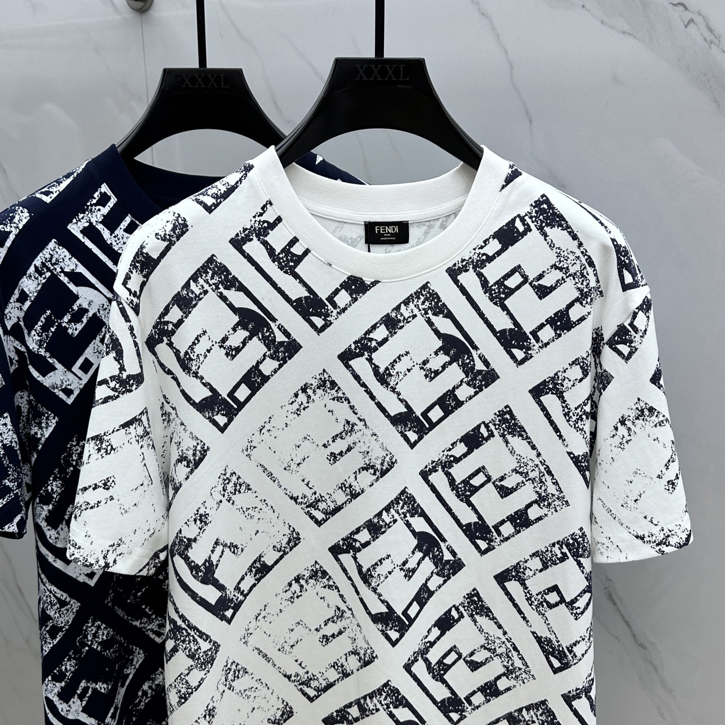 高級感 fendi メンズ t シャツスーパーコピー 純綿 トップス プリント 短袖 ゆったり 男女兼用 ホワイト_6
