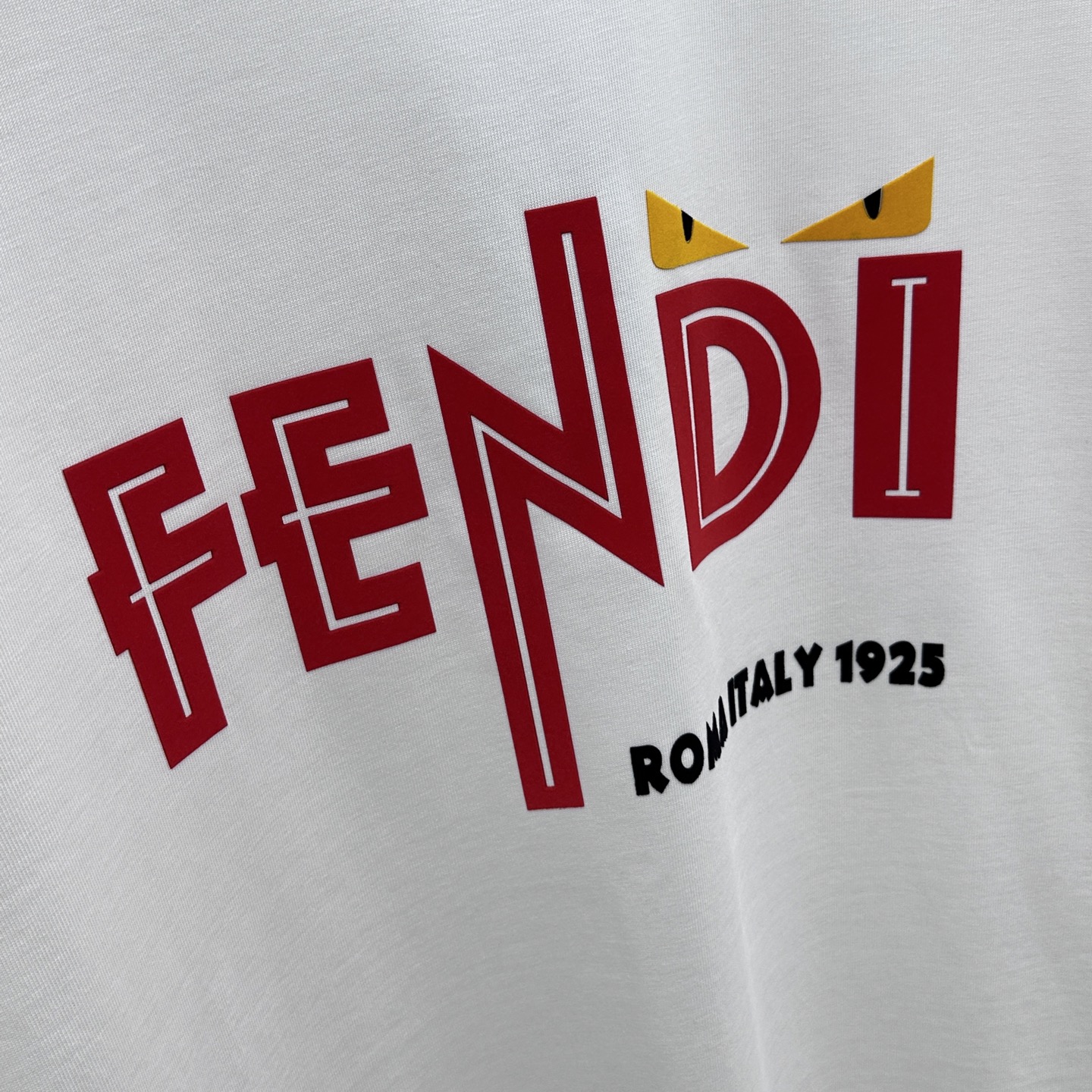 fendi 半袖偽物 シンプル 純綿 トップス プリント 短袖 ゆったり 男女兼用 ホワイト_7