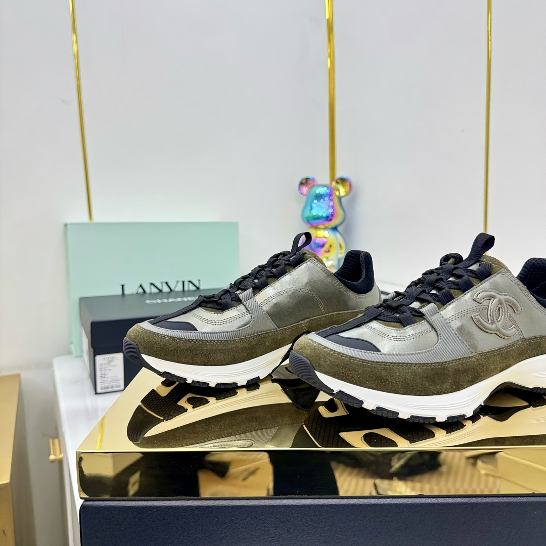 シャネル スニーカー 厚底スーパーコピー スポーツ 運動シューズ 軽量 柔軟 ランニング グレー_9