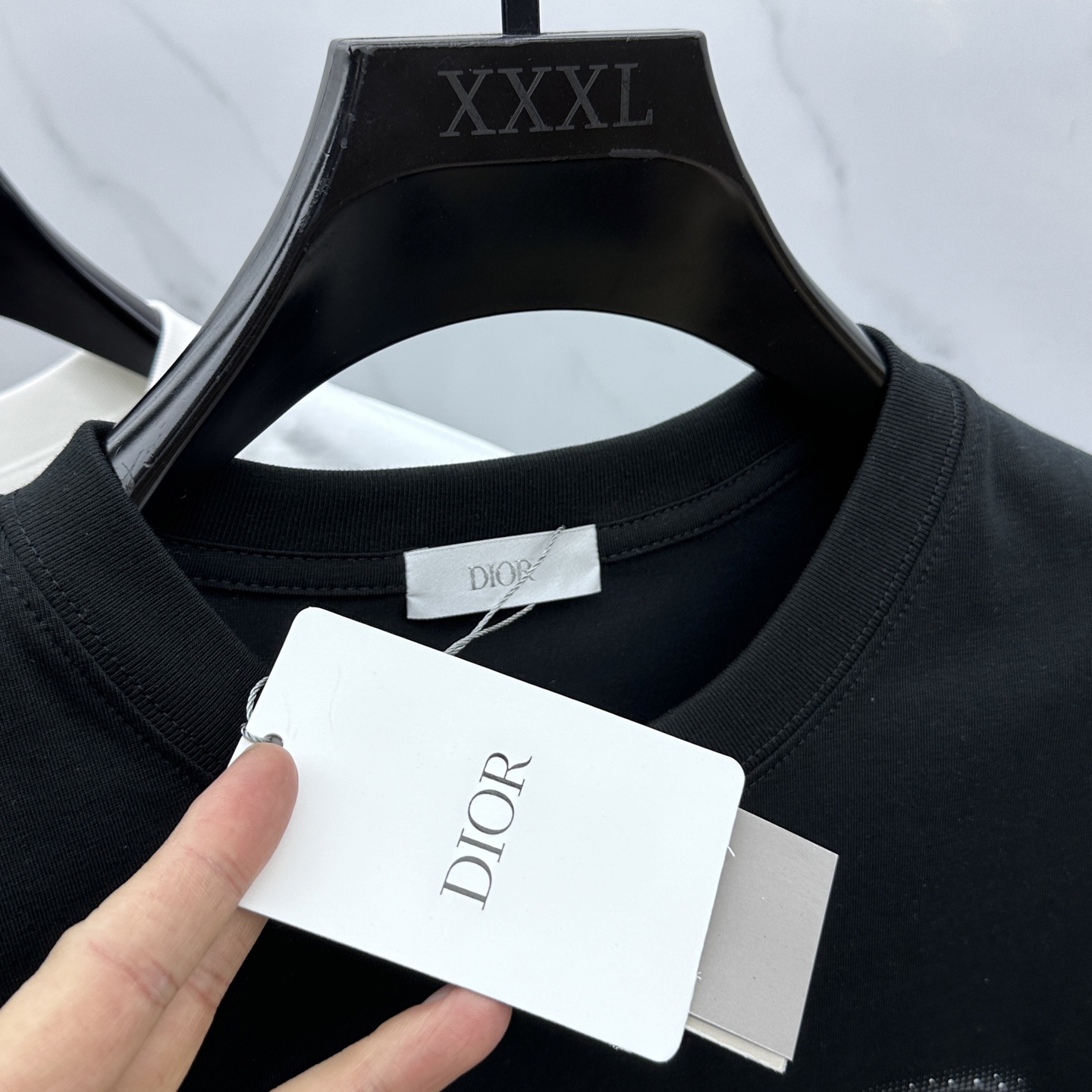 男女兼用 ディオールtシャツメルカリスーパーコピー 短袖 プリント 通気性いい トップス ブラック_7