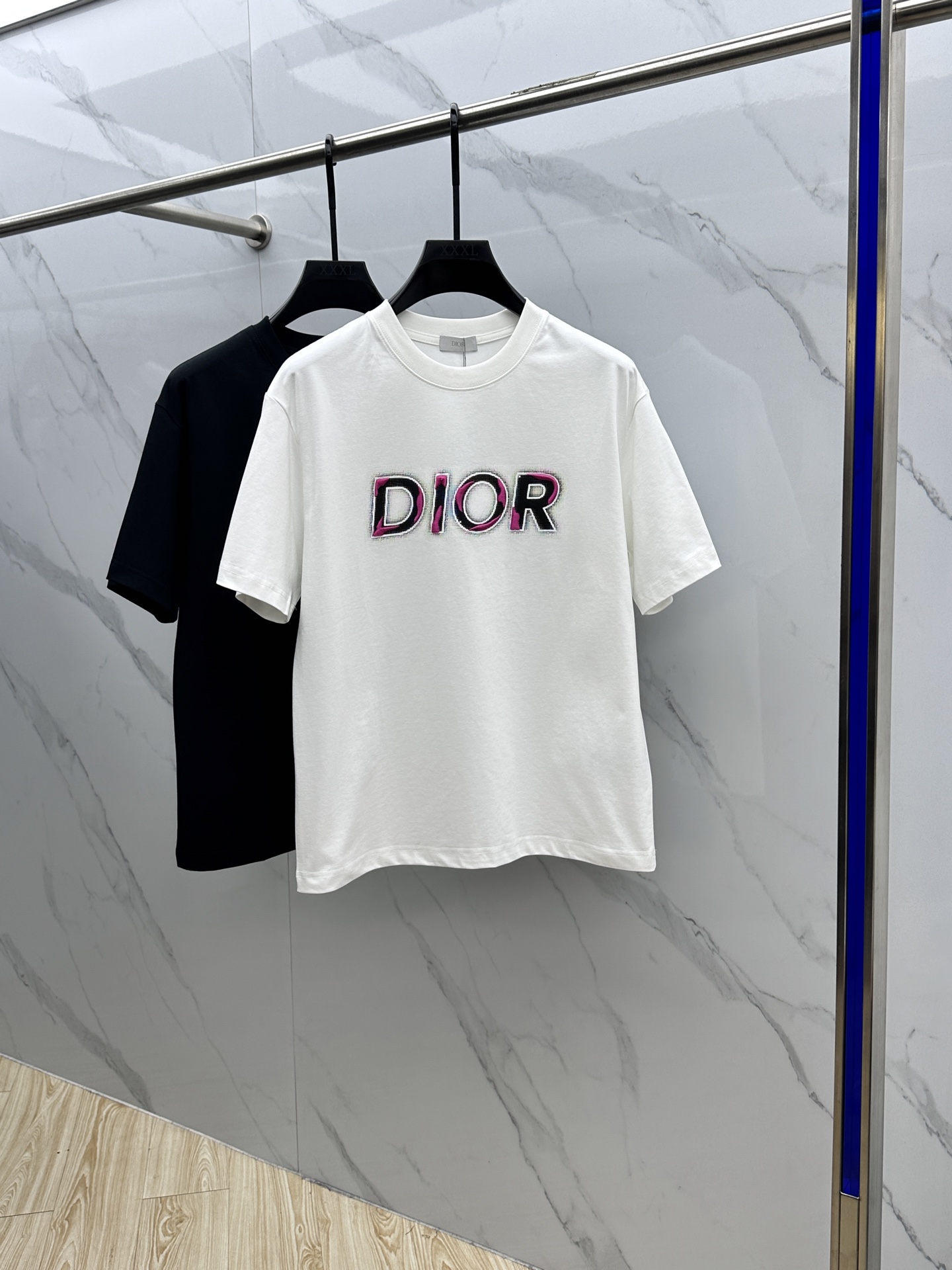 男女兼用 ディオールtシャツヤフオク偽物 短袖 プリント 通気性いい トップス ホワイト_1