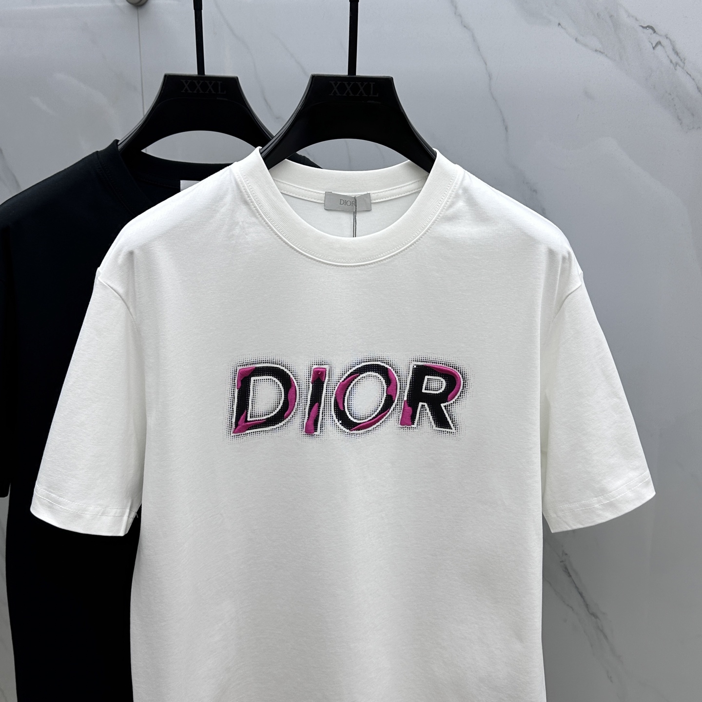 男女兼用 ディオールtシャツヤフオク偽物 短袖 プリント 通気性いい トップス ホワイト_3