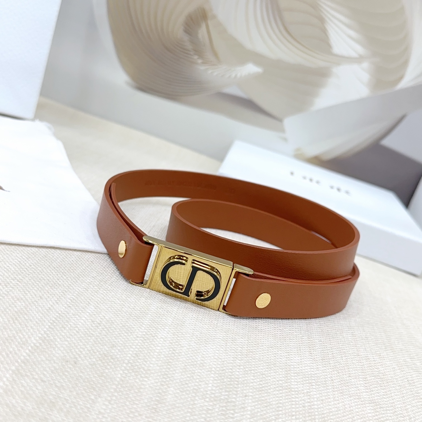 DIOR デイデイト ベルトコピー 高品質な本革 レザー ビジネス 通勤 幅2.0cm 優雅レディ ブラウン_2