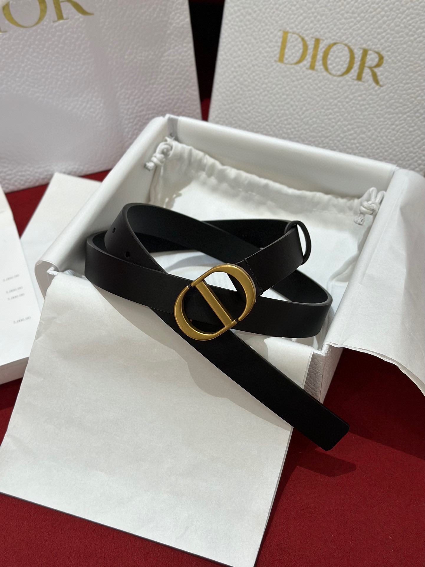 優雅レディ  Dior ベルトコピー 牛革 レザー ビジネス 通勤 幅2.0cm ブラック_2