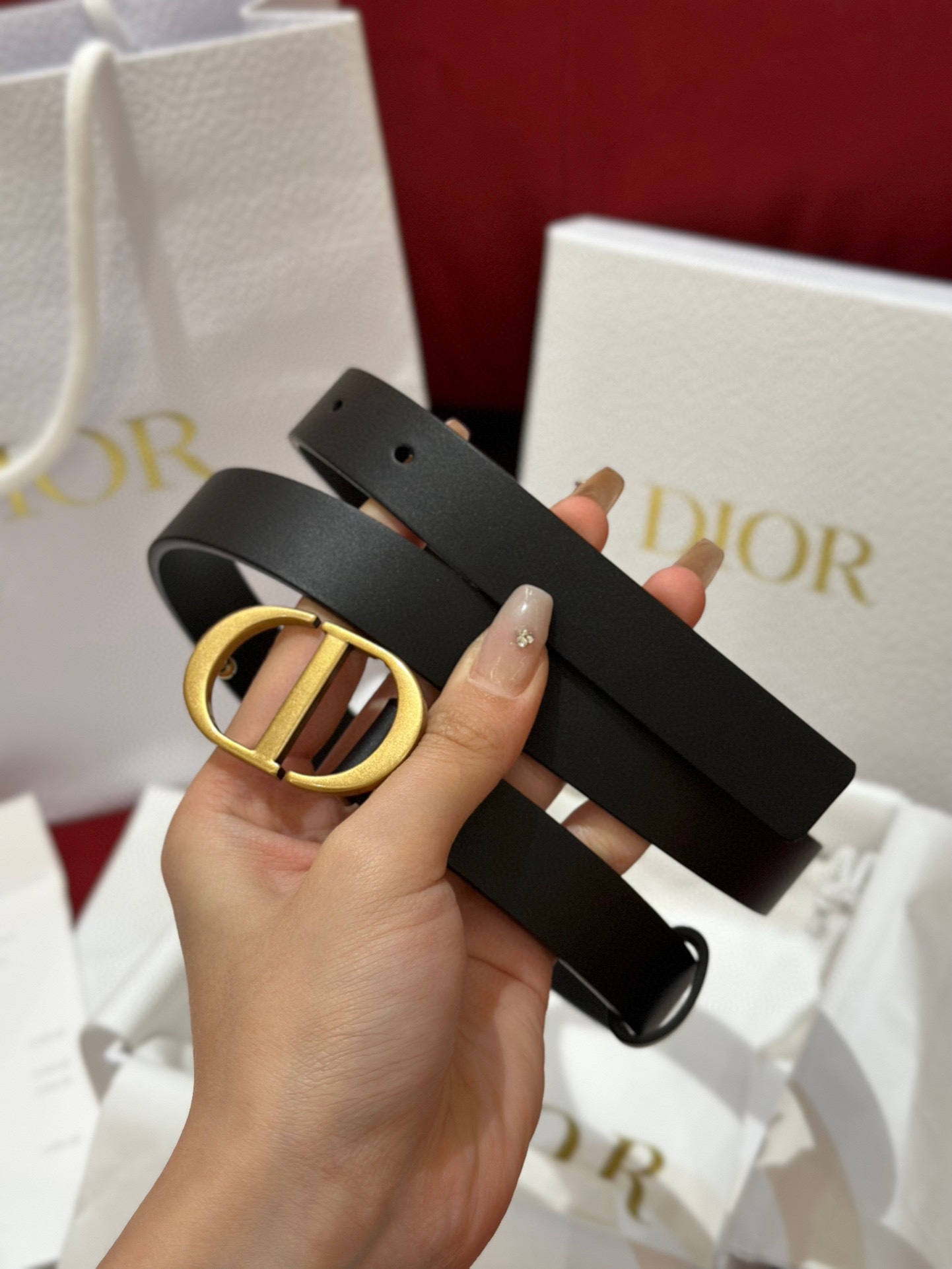 優雅レディ  Dior ベルトコピー 牛革 レザー ビジネス 通勤 幅2.0cm ブラック_3