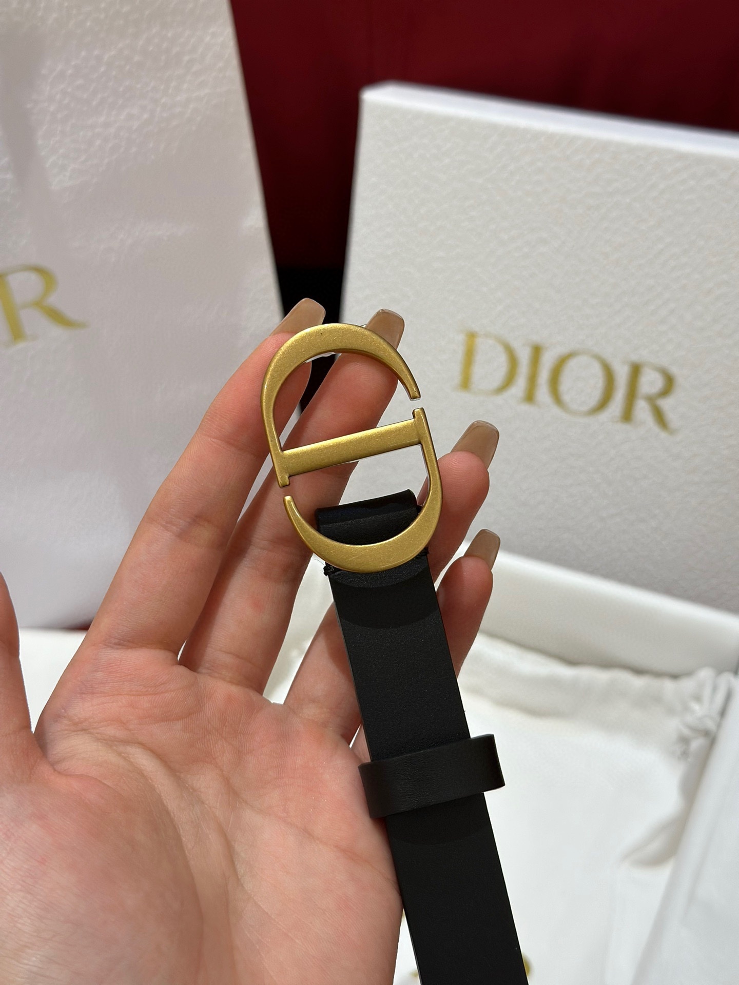 優雅レディ  Dior ベルトコピー 牛革 レザー ビジネス 通勤 幅2.0cm ブラック_5