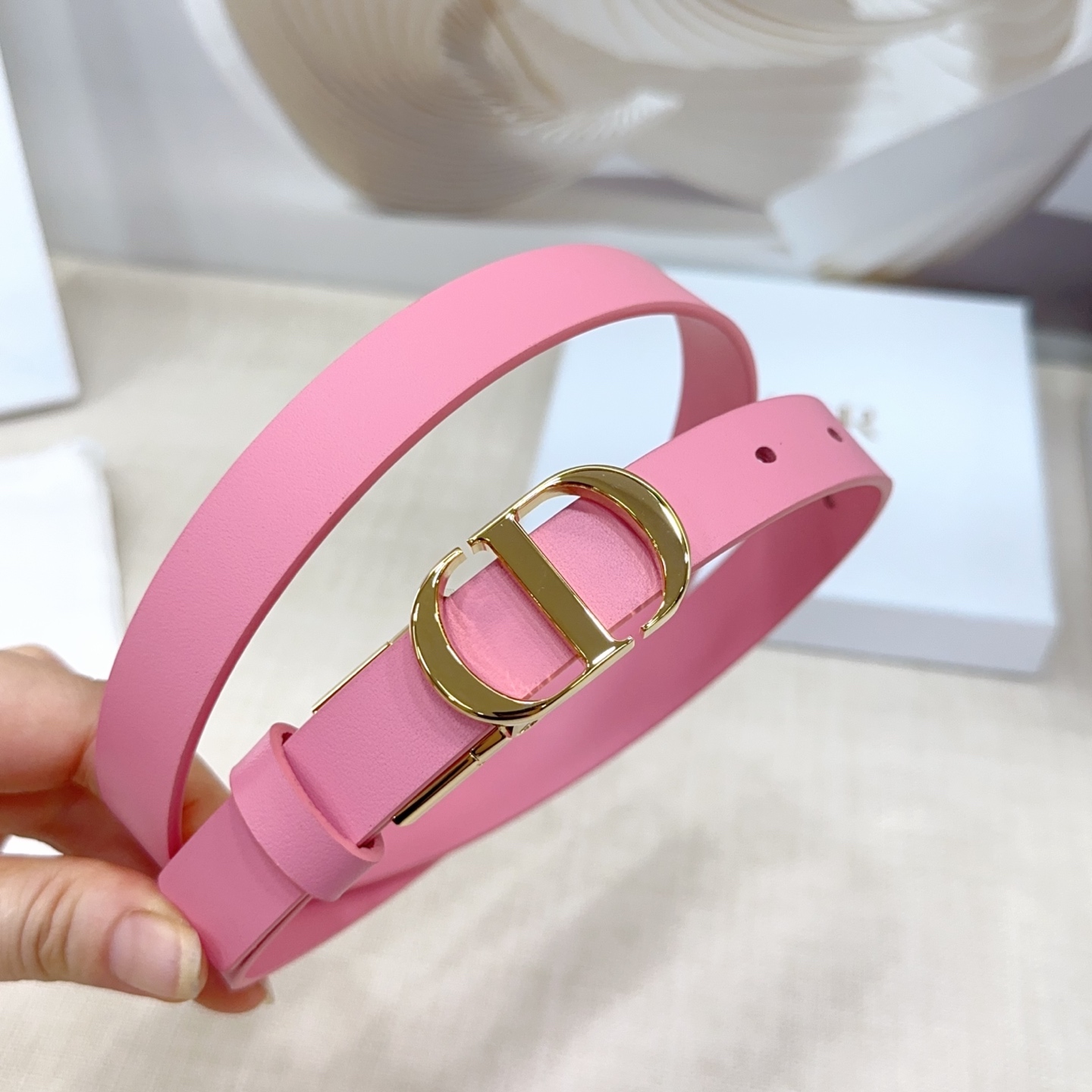 ディオール ベルト ウエストコピー 幅2.0cm レザー 人気 優雅レディ ビジネス 通勤 ピンク_6