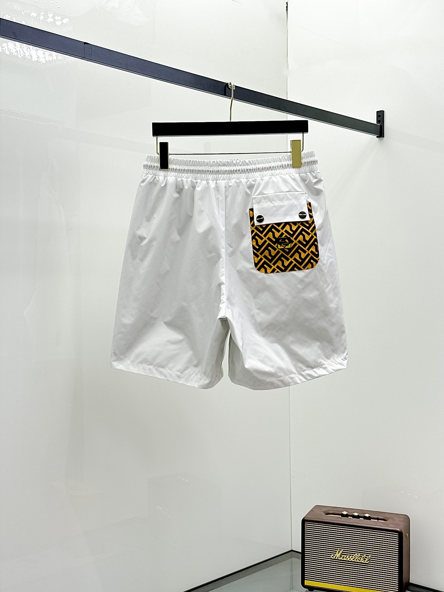両面兼用 フェンディ パンツ ピンクＮ級品 上質 ショットズボン 100％綿 花柄 ホワイト_2