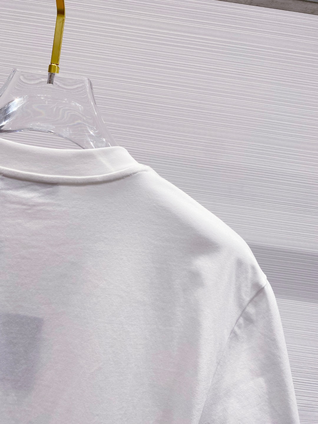 prada ティー シャツ メンズ激安通販 純綿 トップス tシャツ シンプル 男女兼用 ホワイト_3