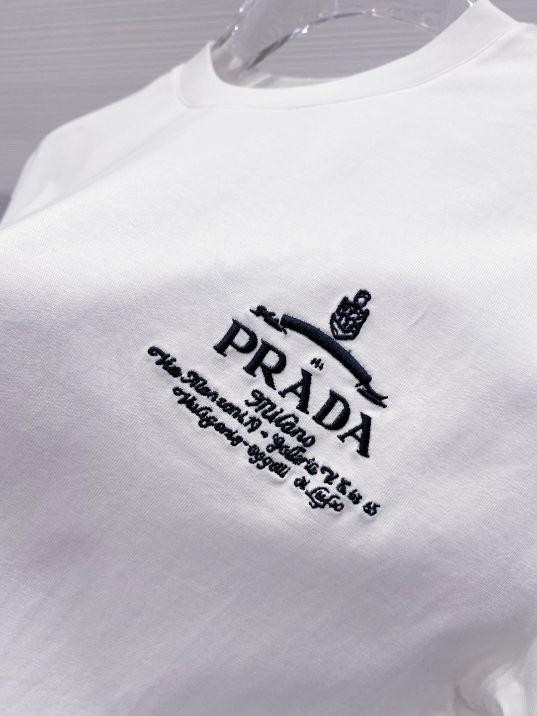 prada ティー シャツ メンズ激安通販 純綿 トップス tシャツ シンプル 男女兼用 ホワイト_7
