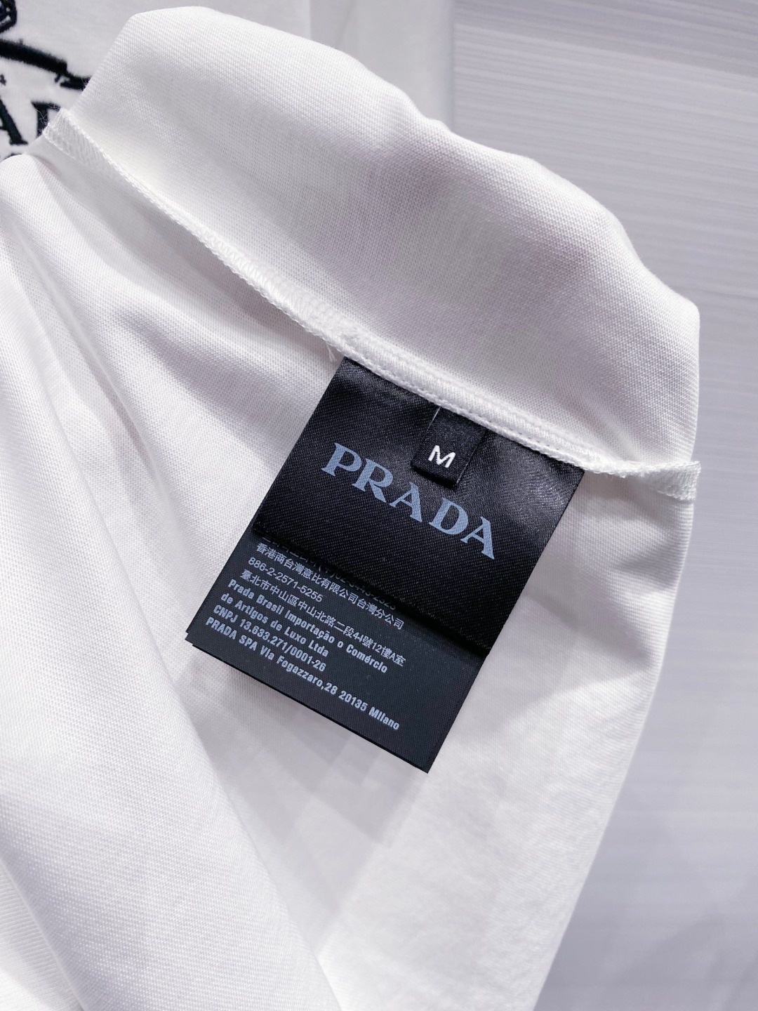 prada ティー シャツ メンズ激安通販 純綿 トップス tシャツ シンプル 男女兼用 ホワイト_9