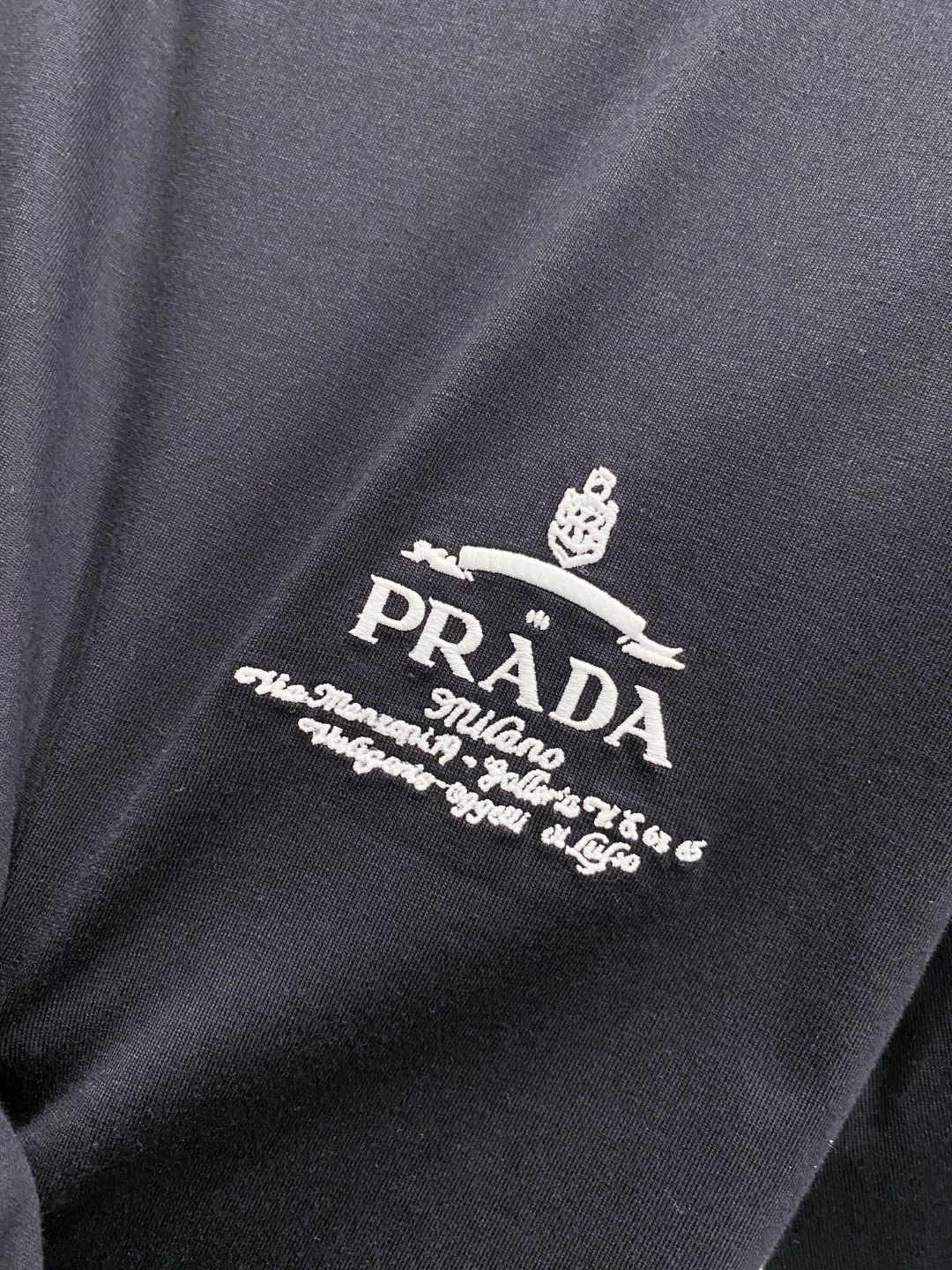 prada レディース t シャツコピー 純綿 トップス tシャツ シンプル 男女兼用 ブラック_7