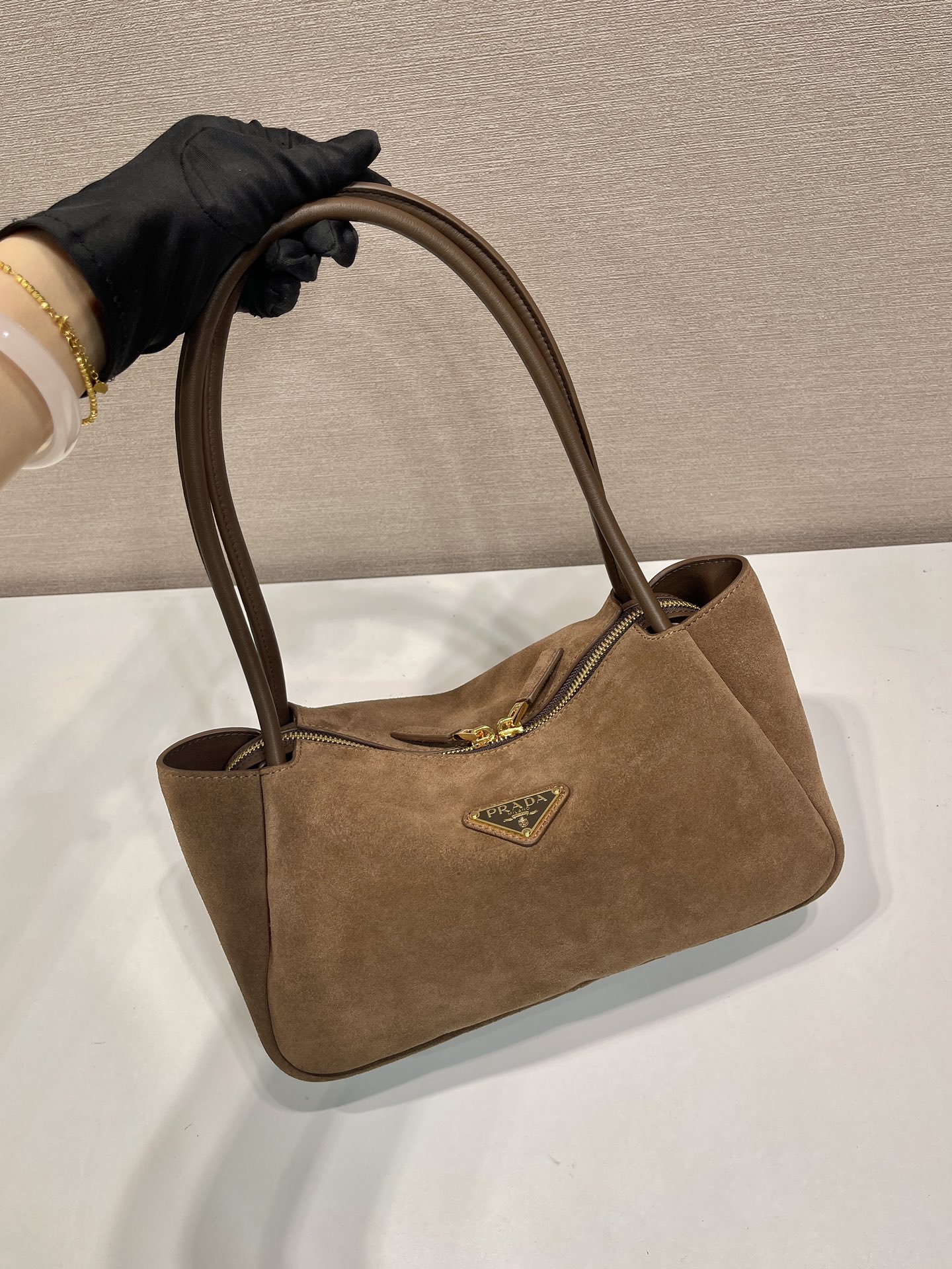 超激得価格 プラダ バッグ 色落ちスーパーコピー 1BA444 レザー ハンドバッグ 上質商品 ブラウン_2