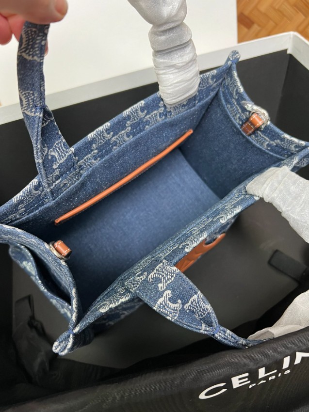 セリーヌ トートバッグ 偽物 デニムキャンバス ミニサイズ 2025新作 ブランド コピー 高評価_5