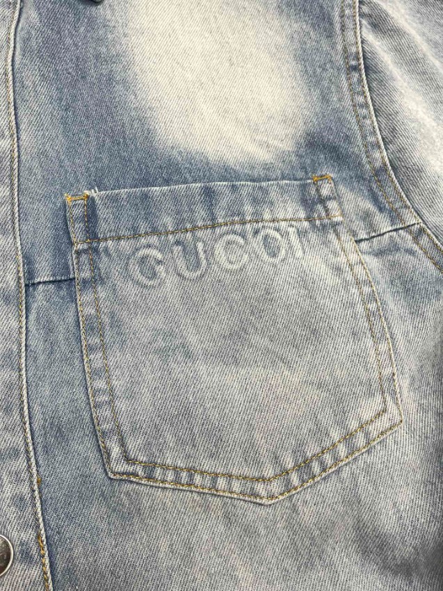 グッチ 高再現度デニムシャツ 激安通販 2025新作 精密ディテール 男女兼用 シンプルデザイン 快適な着心地_6